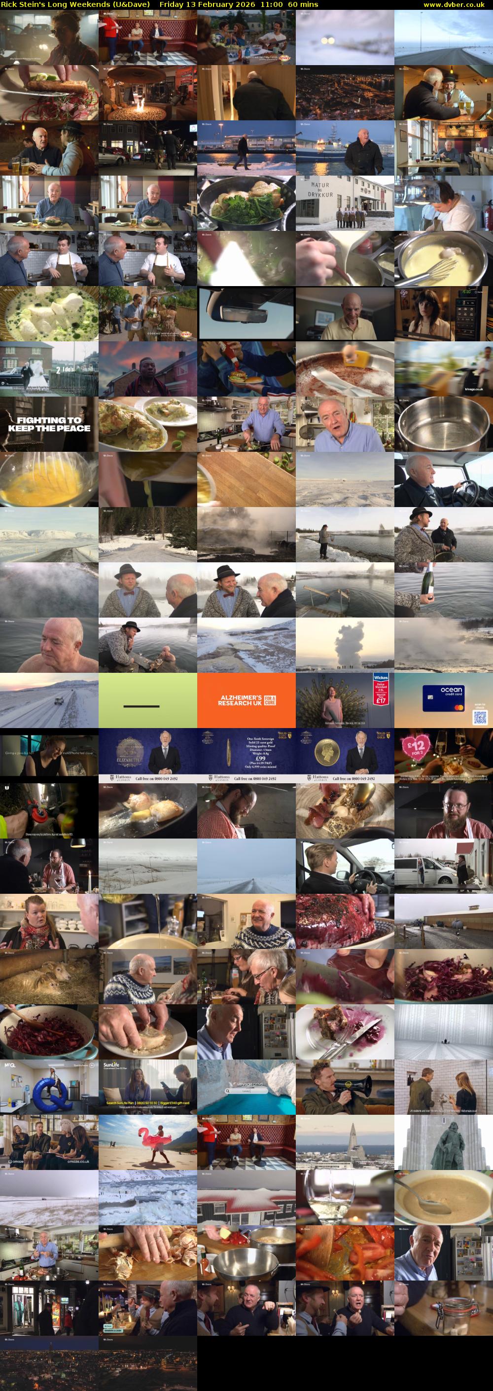 Rick Stein's Long Weekends (U&Dave) Friday 13 February 2026 11:00 - 12:00
