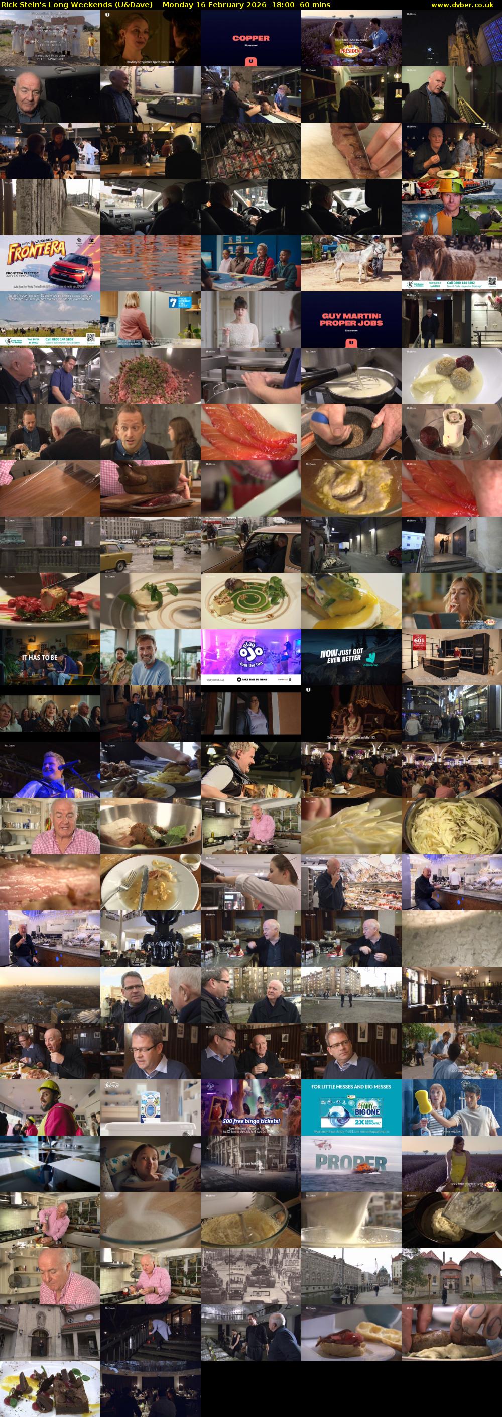 Rick Stein's Long Weekends (U&Dave) Monday 16 February 2026 18:00 - 19:00