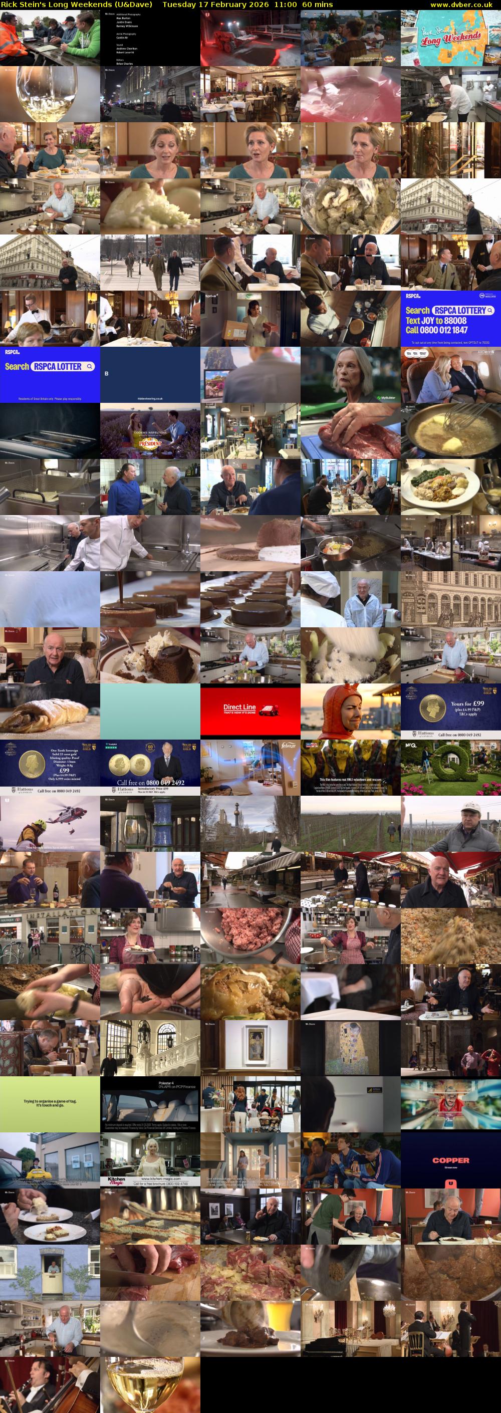 Rick Stein's Long Weekends (U&Dave) Tuesday 17 February 2026 11:00 - 12:00