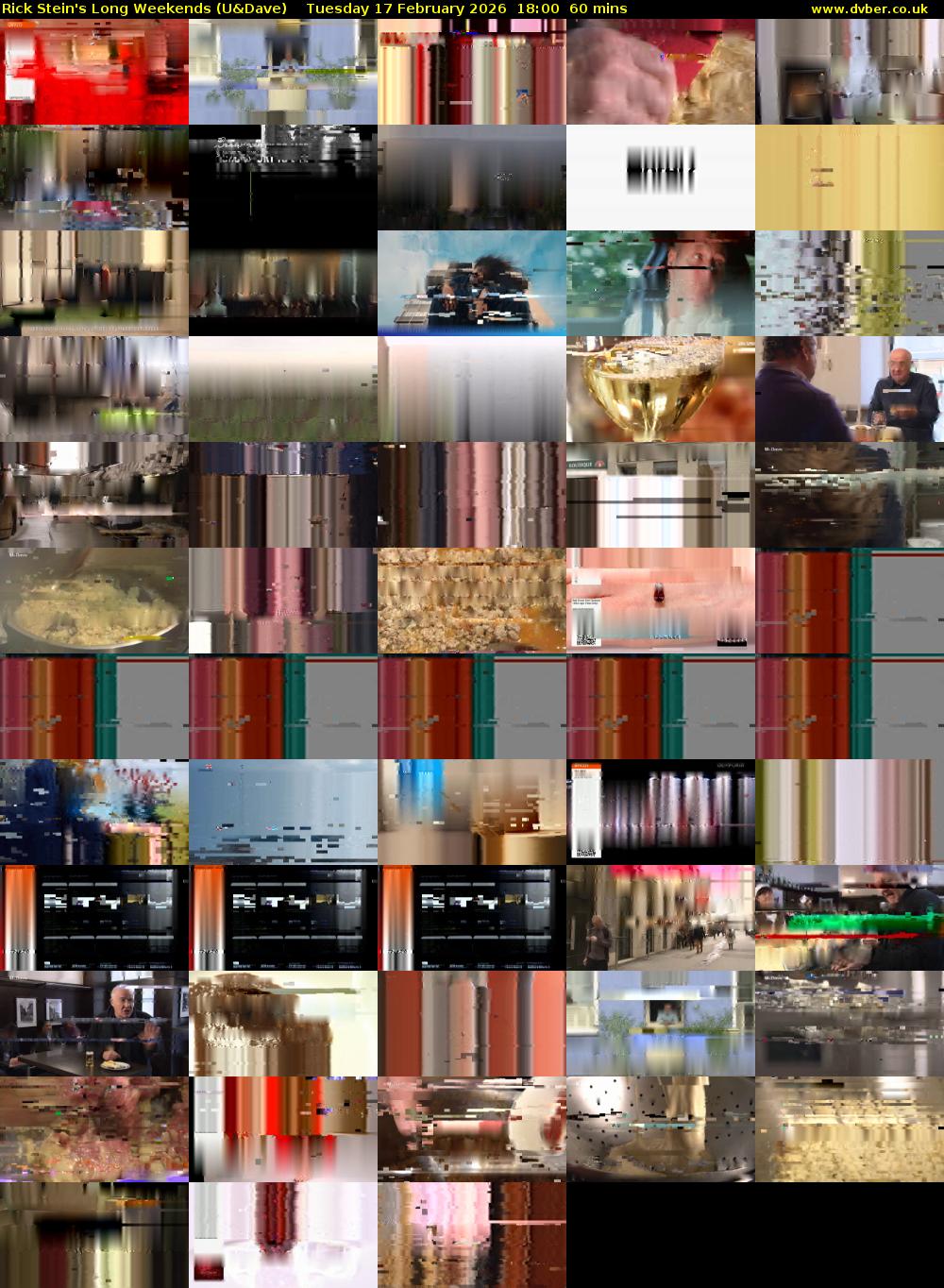 Rick Stein's Long Weekends (U&Dave) Tuesday 17 February 2026 18:00 - 19:00