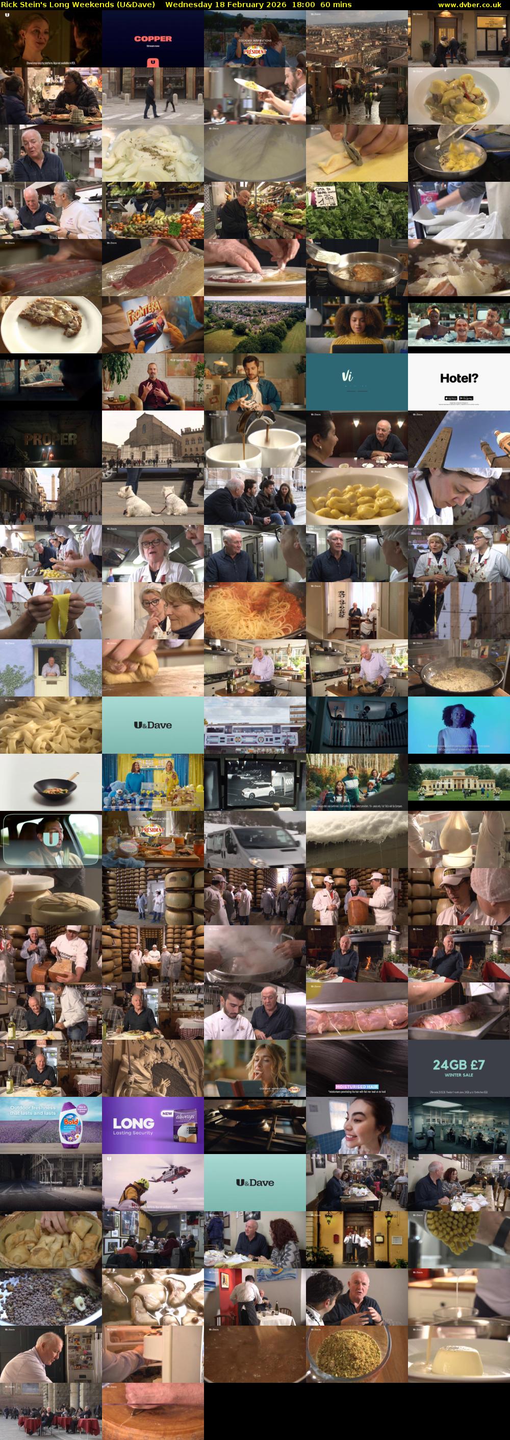 Rick Stein's Long Weekends (U&Dave) Wednesday 18 February 2026 18:00 - 19:00