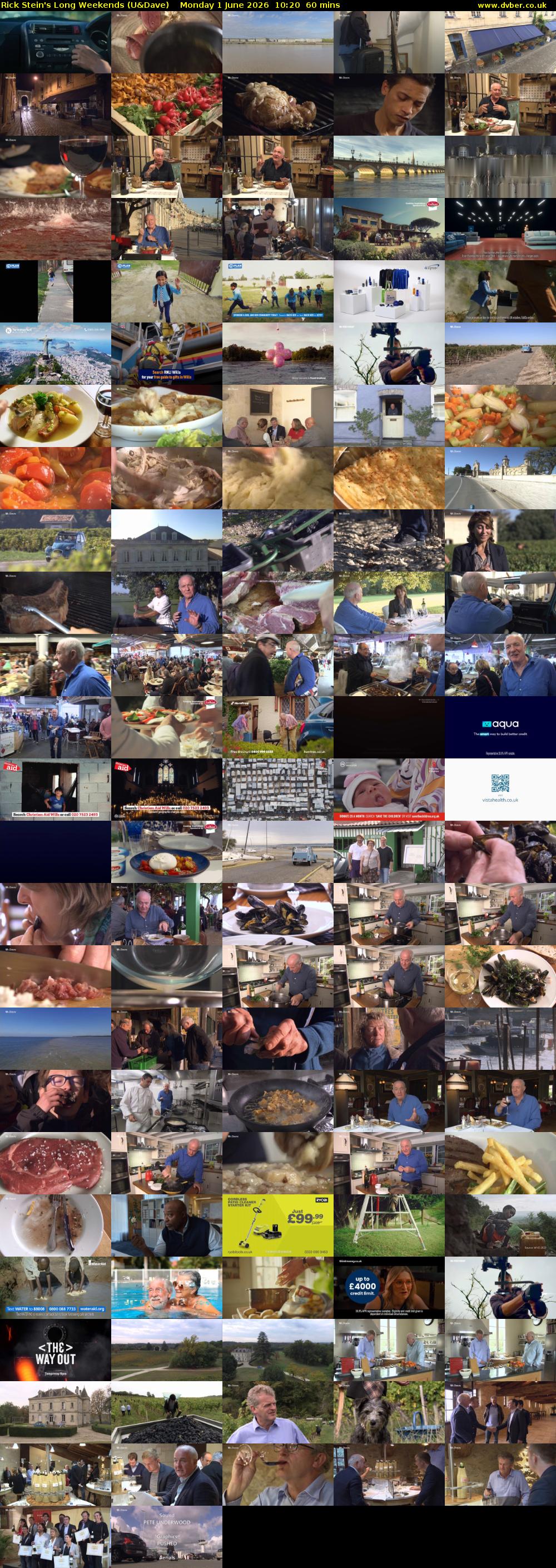 Rick Stein's Long Weekends (U&Dave) Monday 1 June 2026 10:20 - 11:20