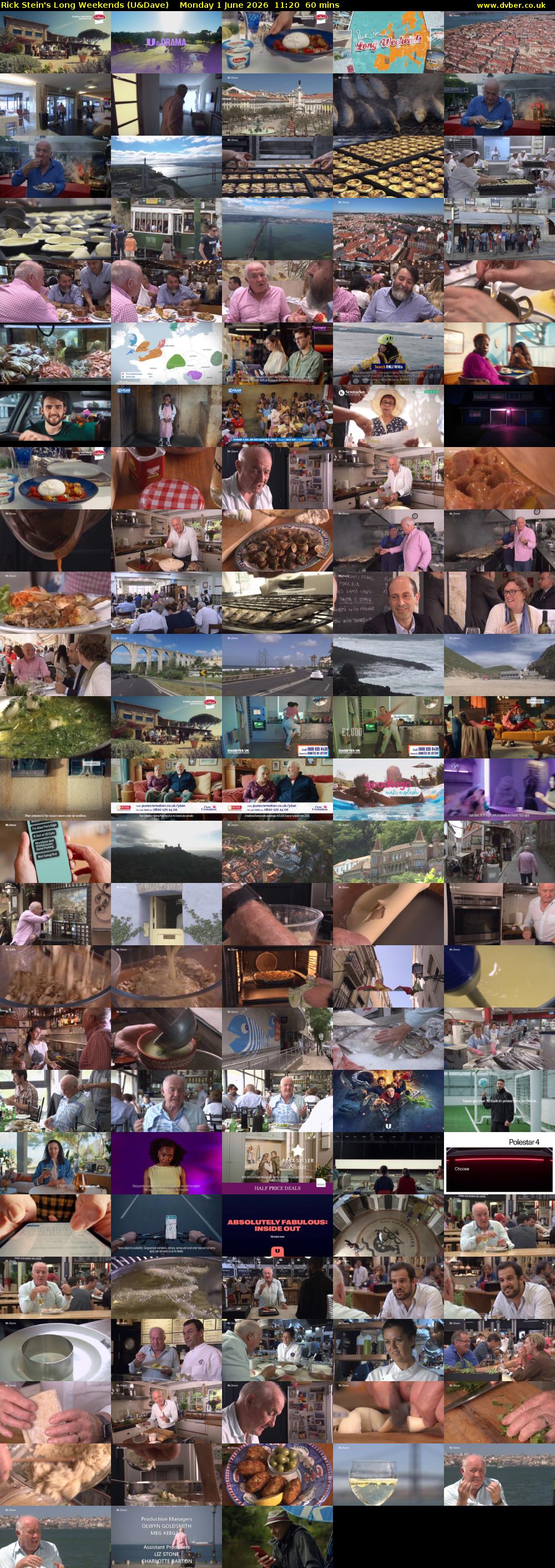 Rick Stein's Long Weekends (U&Dave) Monday 1 June 2026 11:20 - 12:20