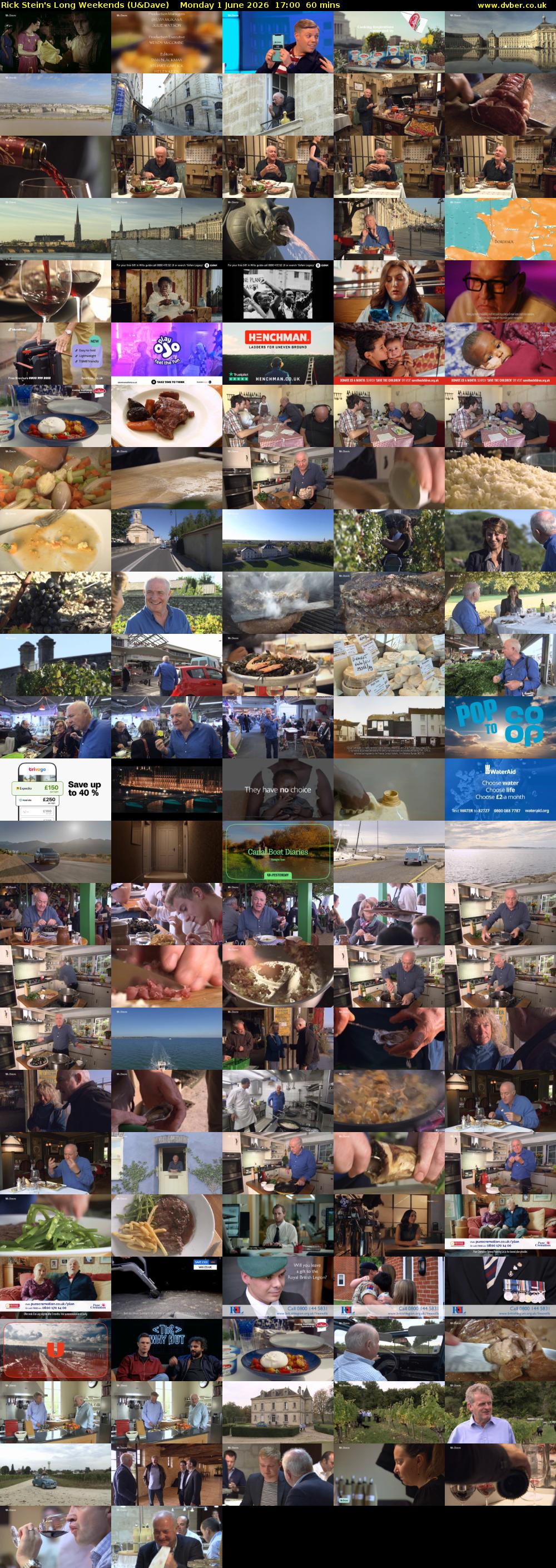 Rick Stein's Long Weekends (U&Dave) Monday 1 June 2026 17:00 - 18:00