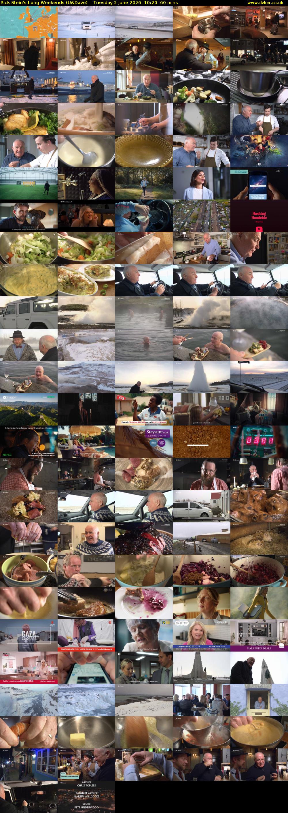 Rick Stein's Long Weekends (U&Dave) Tuesday 2 June 2026 10:20 - 11:20