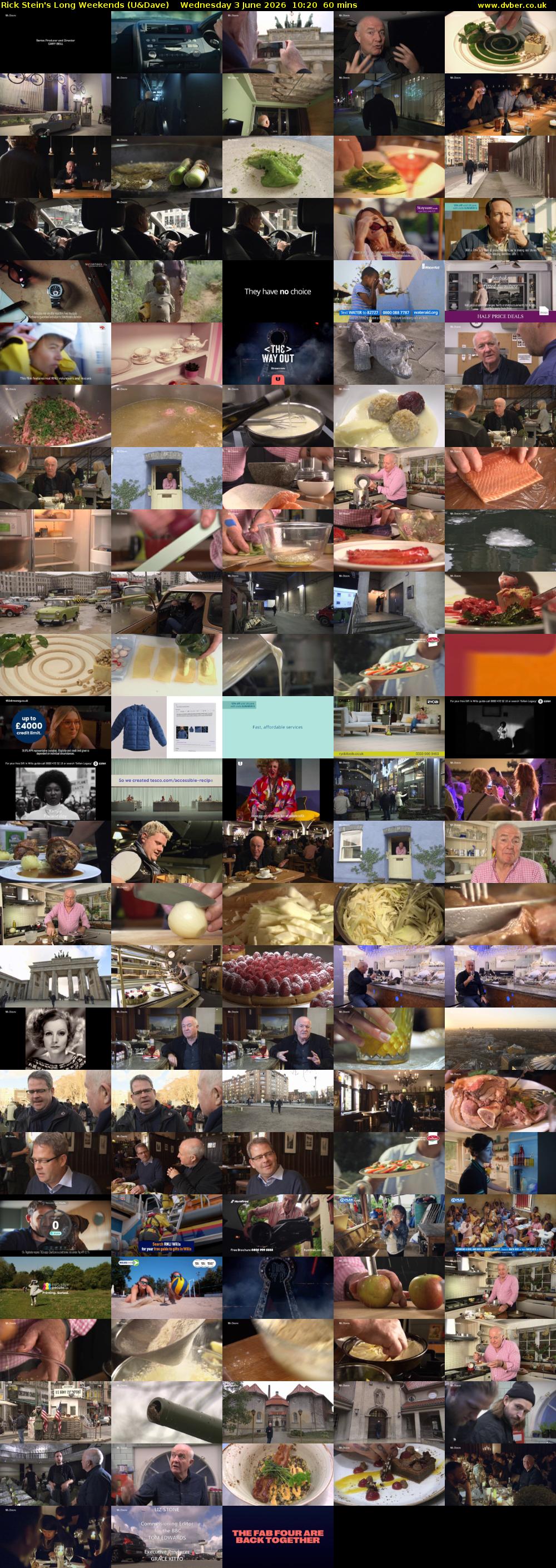 Rick Stein's Long Weekends (U&Dave) Wednesday 3 June 2026 10:20 - 11:20