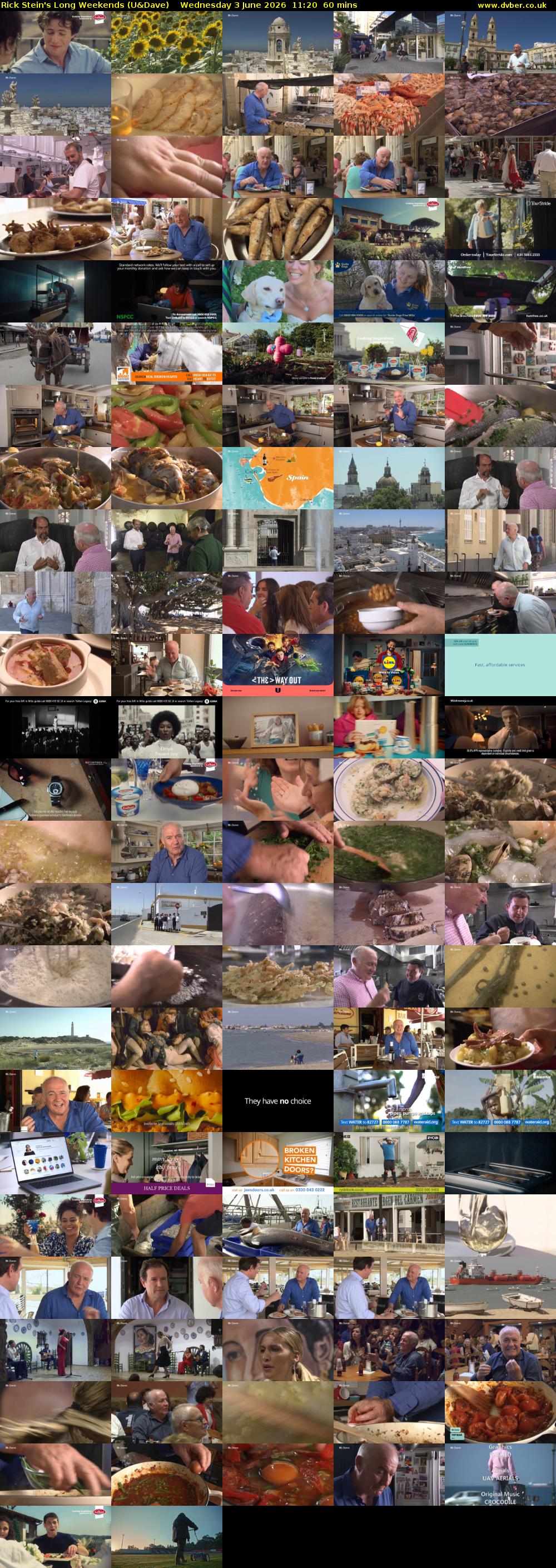 Rick Stein's Long Weekends (U&Dave) Wednesday 3 June 2026 11:20 - 12:20