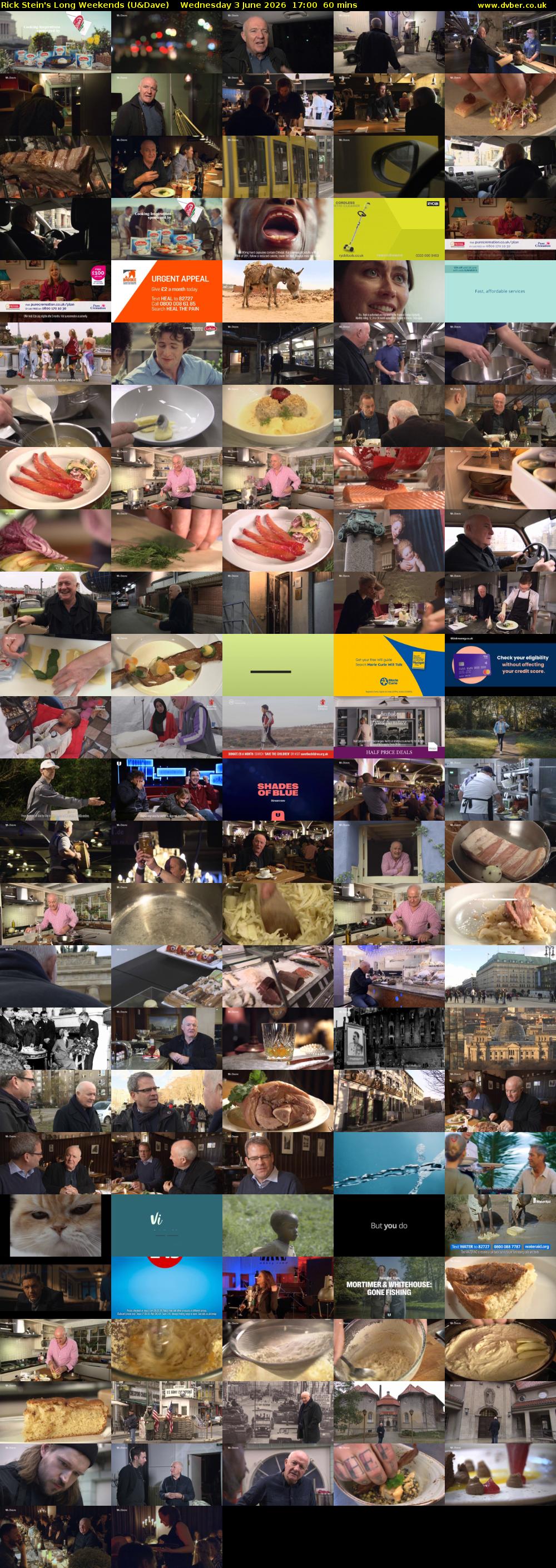 Rick Stein's Long Weekends (U&Dave) Wednesday 3 June 2026 17:00 - 18:00