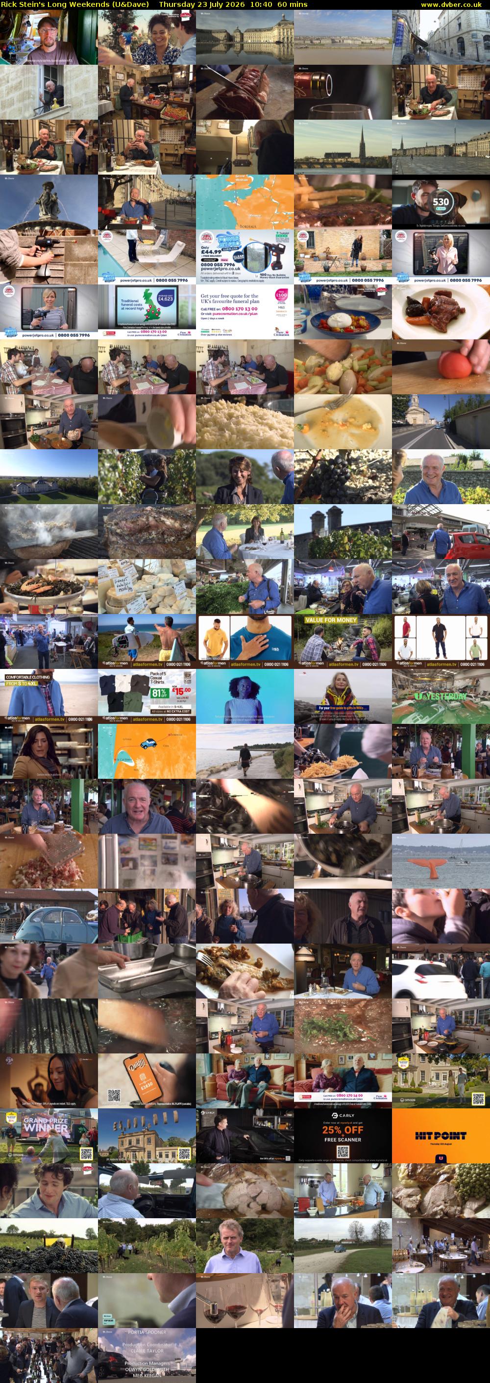 Rick Stein's Long Weekends (U&Dave) Thursday 23 July 2026 10:40 - 11:40