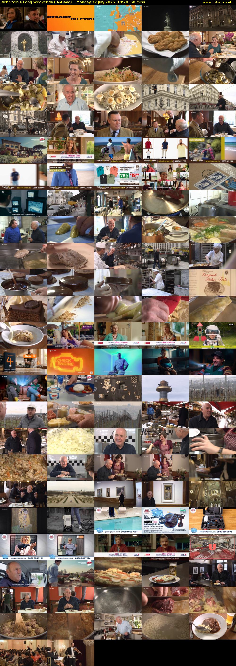 Rick Stein's Long Weekends (U&Dave) Monday 27 July 2026 10:20 - 11:20