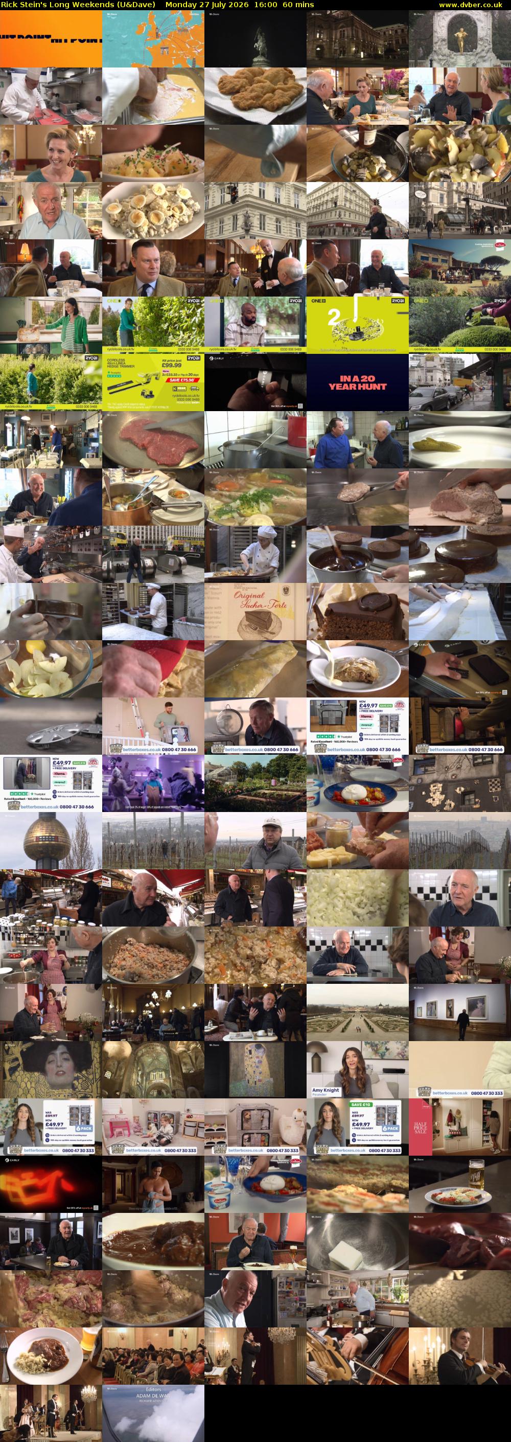 Rick Stein's Long Weekends (U&Dave) Monday 27 July 2026 16:00 - 17:00