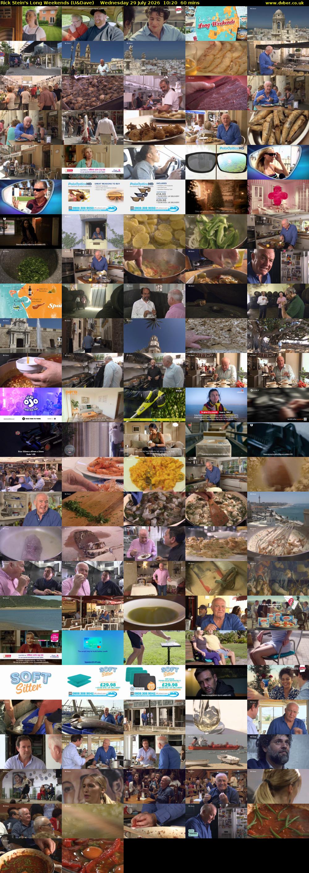 Rick Stein's Long Weekends (U&Dave) Wednesday 29 July 2026 10:20 - 11:20