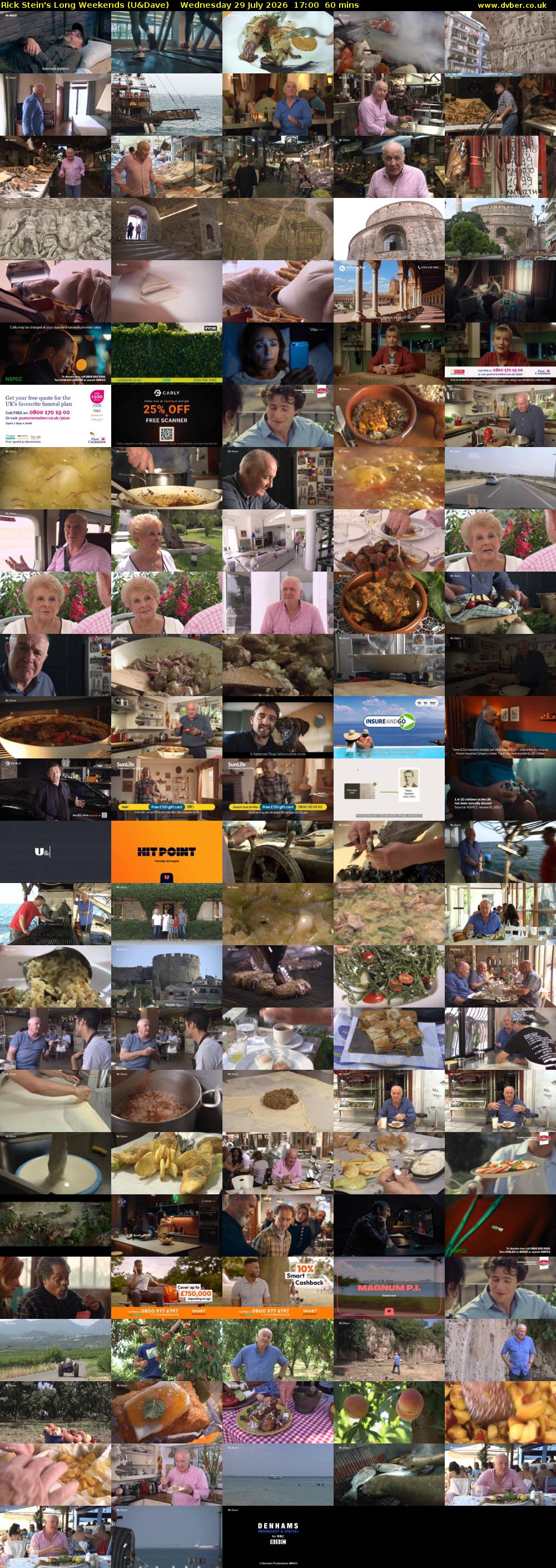 Rick Stein's Long Weekends (U&Dave) Wednesday 29 July 2026 17:00 - 18:00