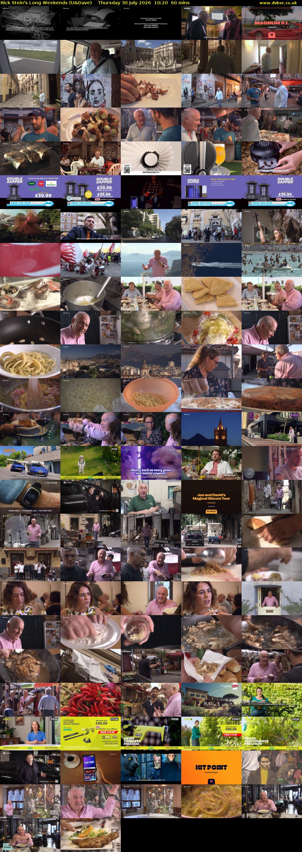 Rick Stein's Long Weekends (U&Dave) Thursday 30 July 2026 10:20 - 11:20