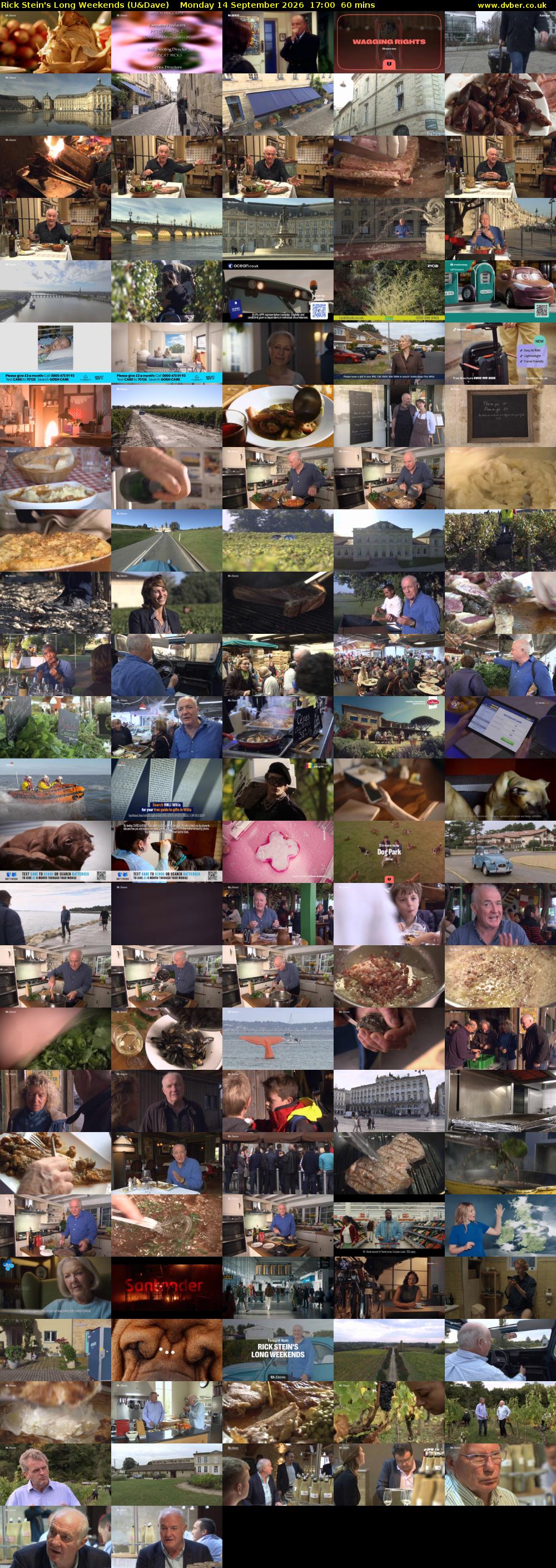 Rick Stein's Long Weekends (U&Dave) Monday 14 September 2026 17:00 - 18:00