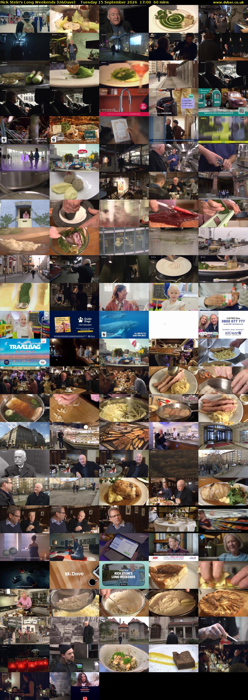 Rick Stein's Long Weekends (U&Dave) Tuesday 15 September 2026 17:00 - 18:00