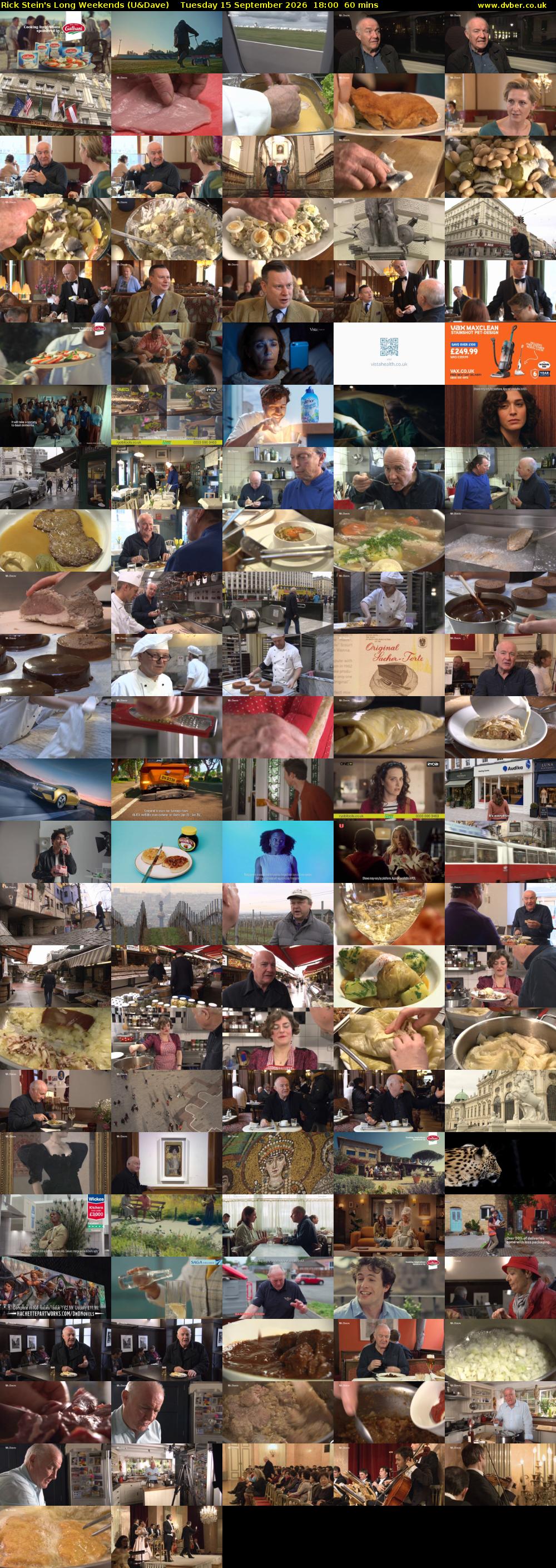 Rick Stein's Long Weekends (U&Dave) Tuesday 15 September 2026 18:00 - 19:00