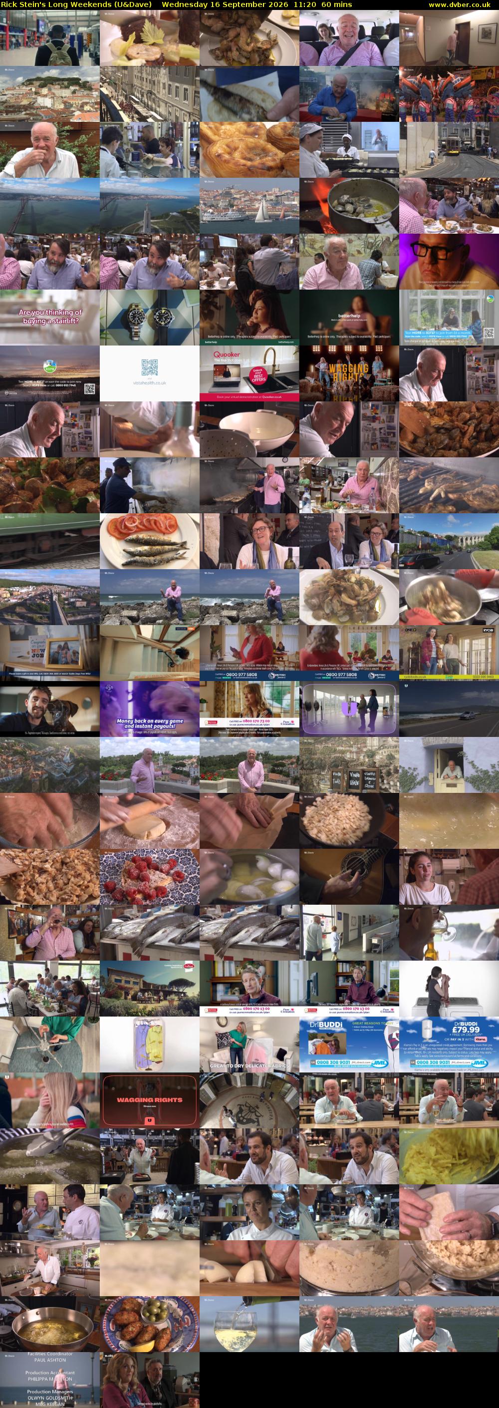 Rick Stein's Long Weekends (U&Dave) Wednesday 16 September 2026 11:20 - 12:20