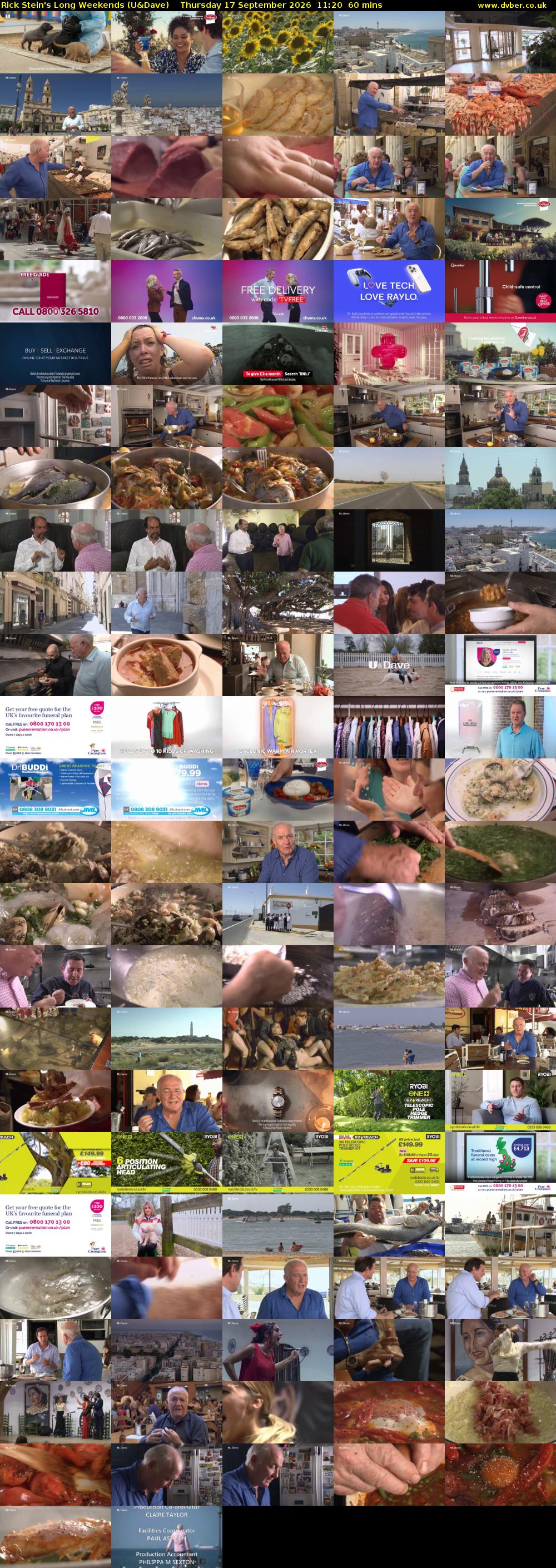 Rick Stein's Long Weekends (U&Dave) Thursday 17 September 2026 11:20 - 12:20