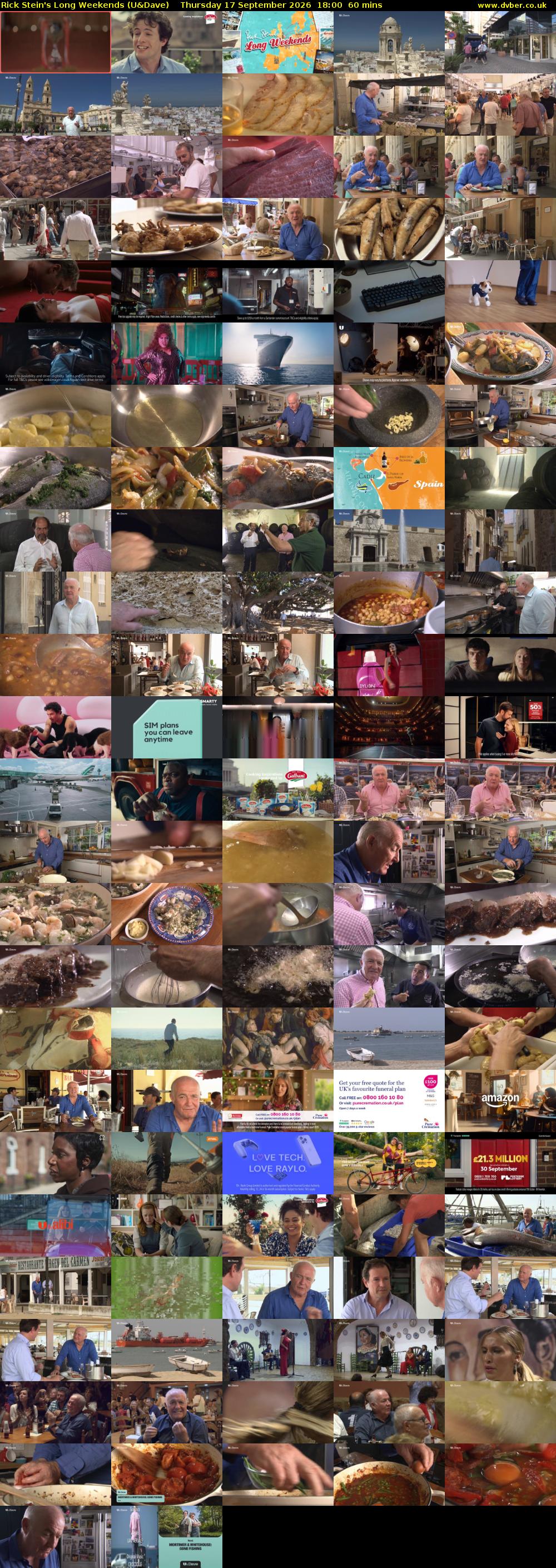 Rick Stein's Long Weekends (U&Dave) Thursday 17 September 2026 18:00 - 19:00