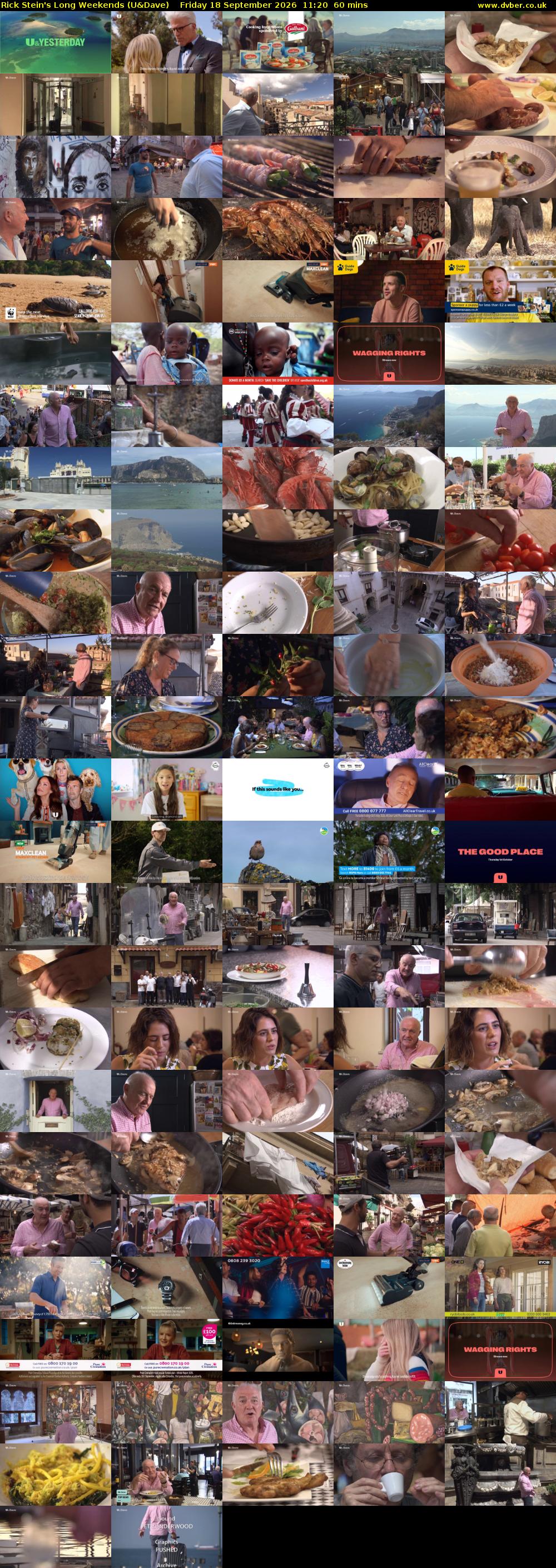 Rick Stein's Long Weekends (U&Dave) Friday 18 September 2026 11:20 - 12:20