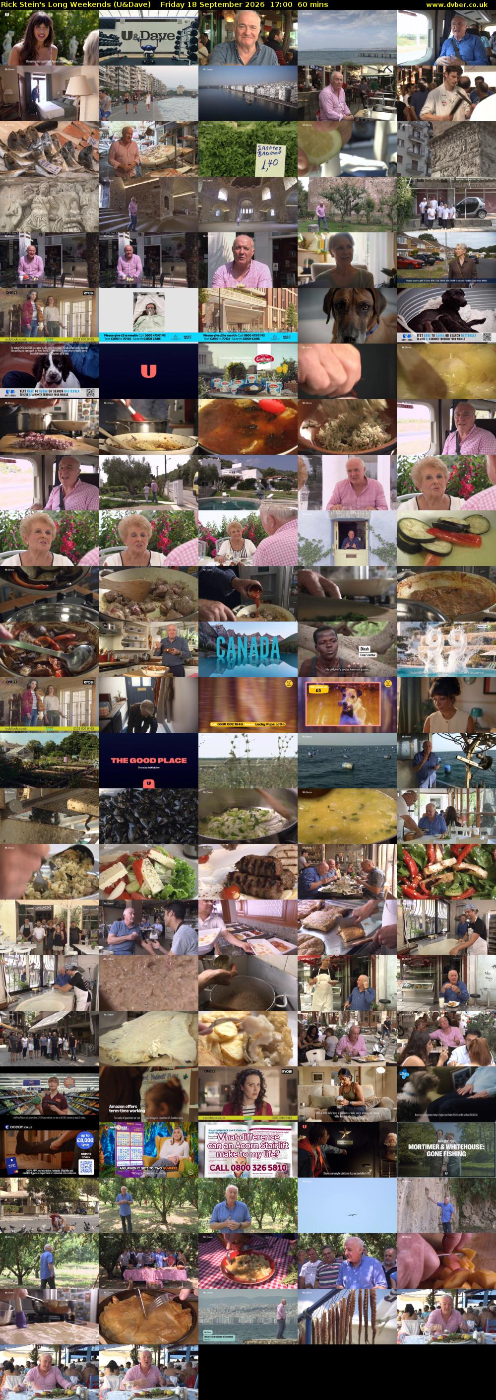 Rick Stein's Long Weekends (U&Dave) Friday 18 September 2026 17:00 - 18:00