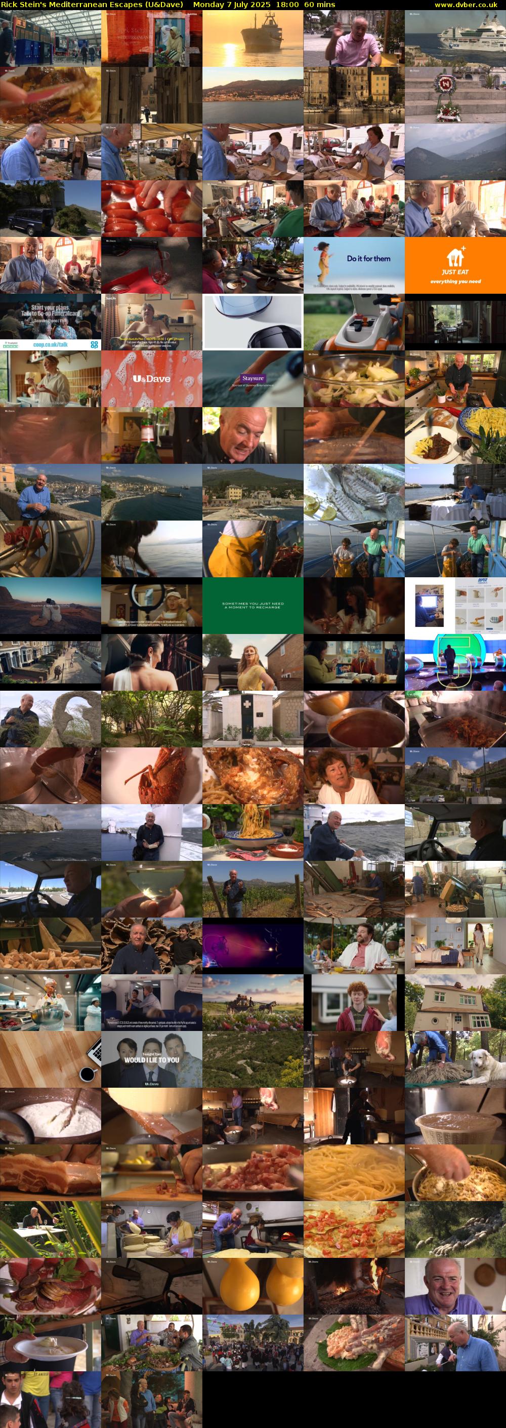 Rick Stein's Mediterranean Escapes (U&Dave) Monday 7 July 2025 18:00 - 19:00
