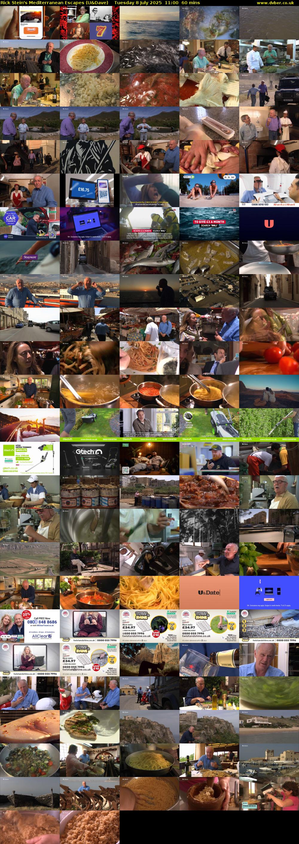 Rick Stein's Mediterranean Escapes (U&Dave) Tuesday 8 July 2025 11:00 - 12:00