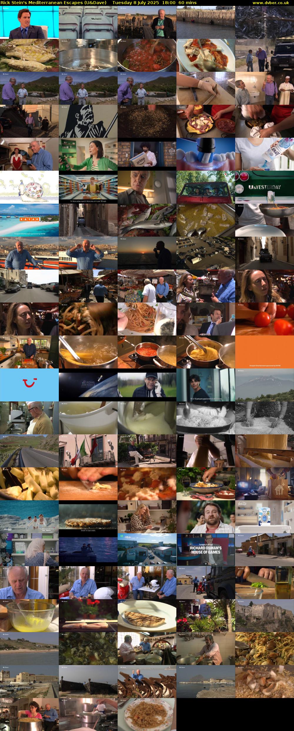 Rick Stein's Mediterranean Escapes (U&Dave) Tuesday 8 July 2025 18:00 - 19:00