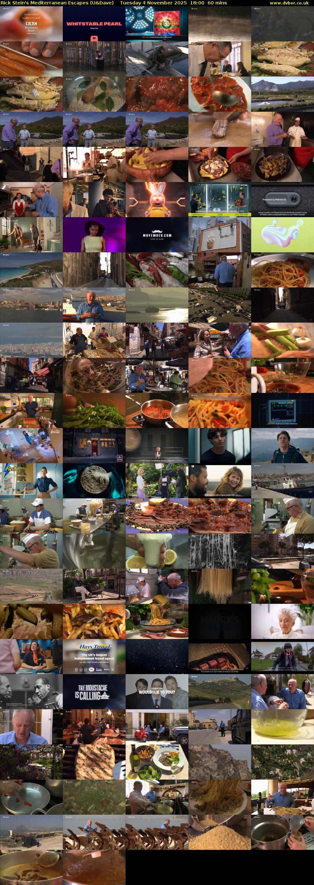 Rick Stein's Mediterranean Escapes (U&Dave) Tuesday 4 November 2025 18:00 - 19:00