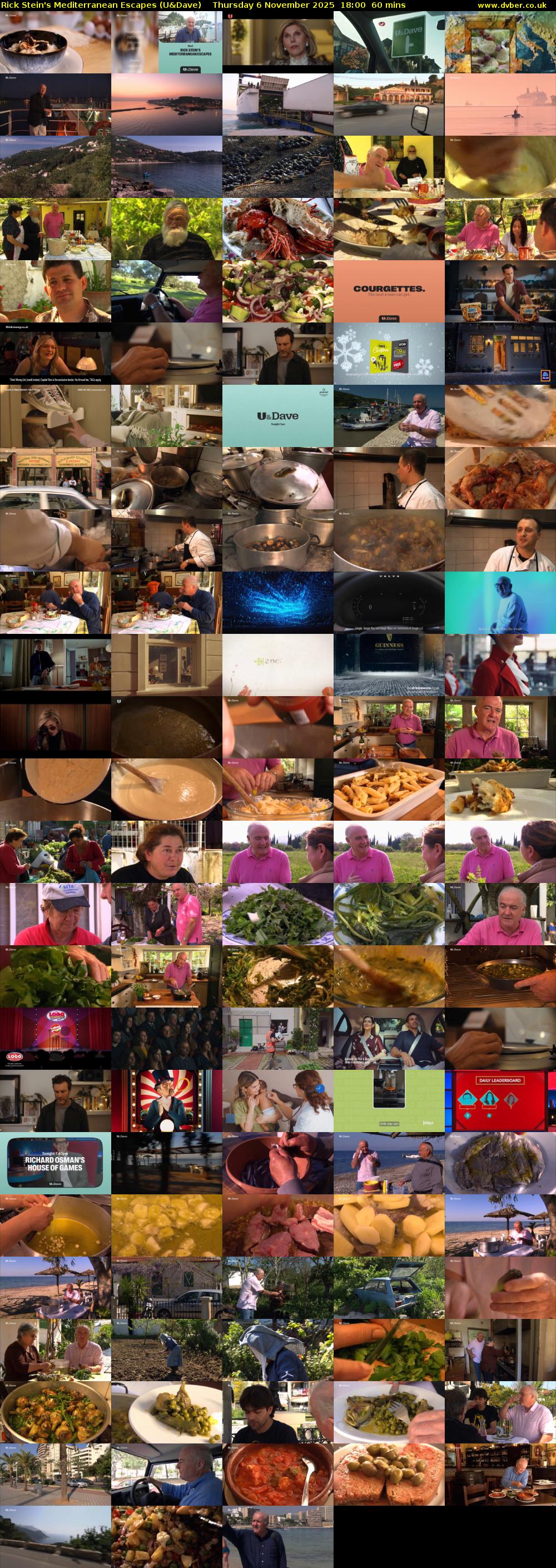 Rick Stein's Mediterranean Escapes (U&Dave) Thursday 6 November 2025 18:00 - 19:00