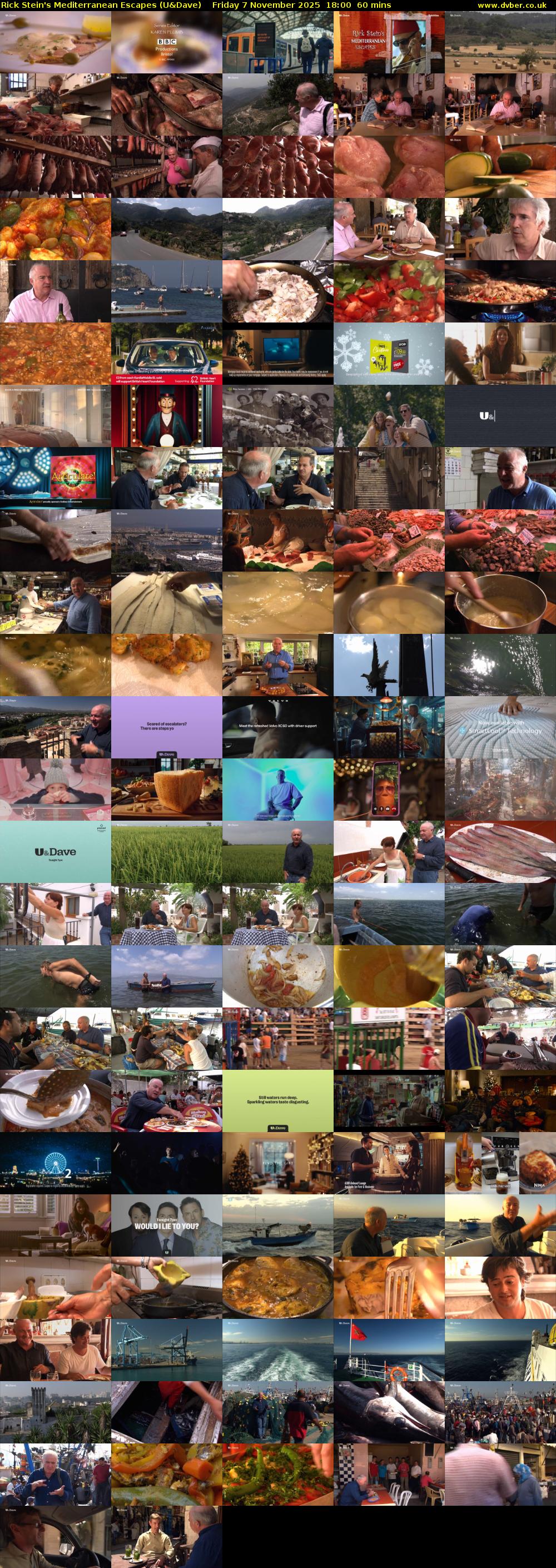 Rick Stein's Mediterranean Escapes (U&Dave) Friday 7 November 2025 18:00 - 19:00