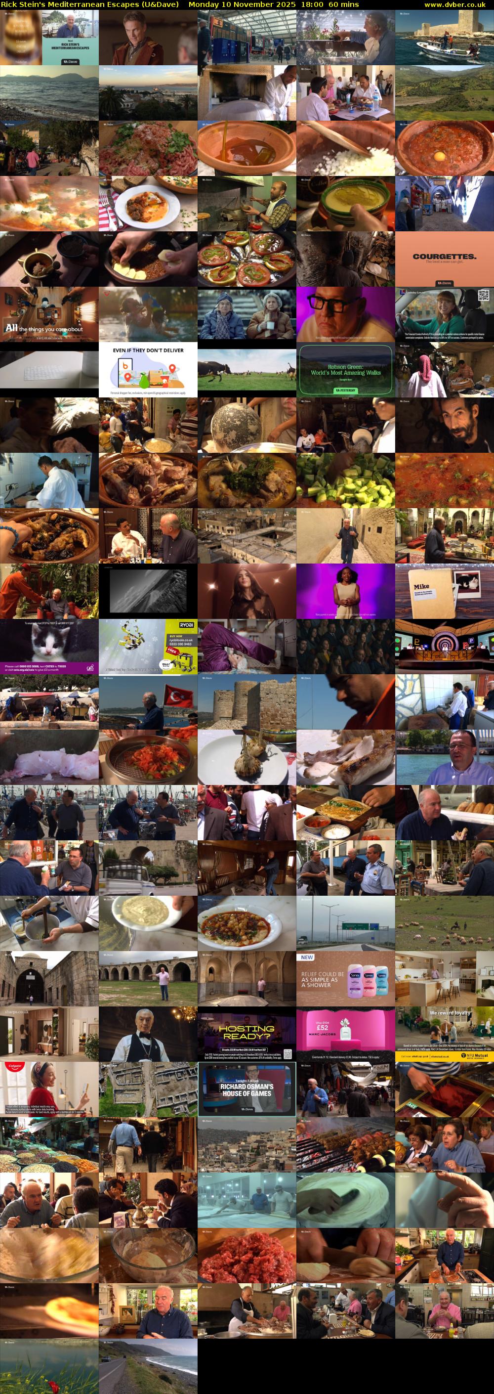 Rick Stein's Mediterranean Escapes (U&Dave) Monday 10 November 2025 18:00 - 19:00