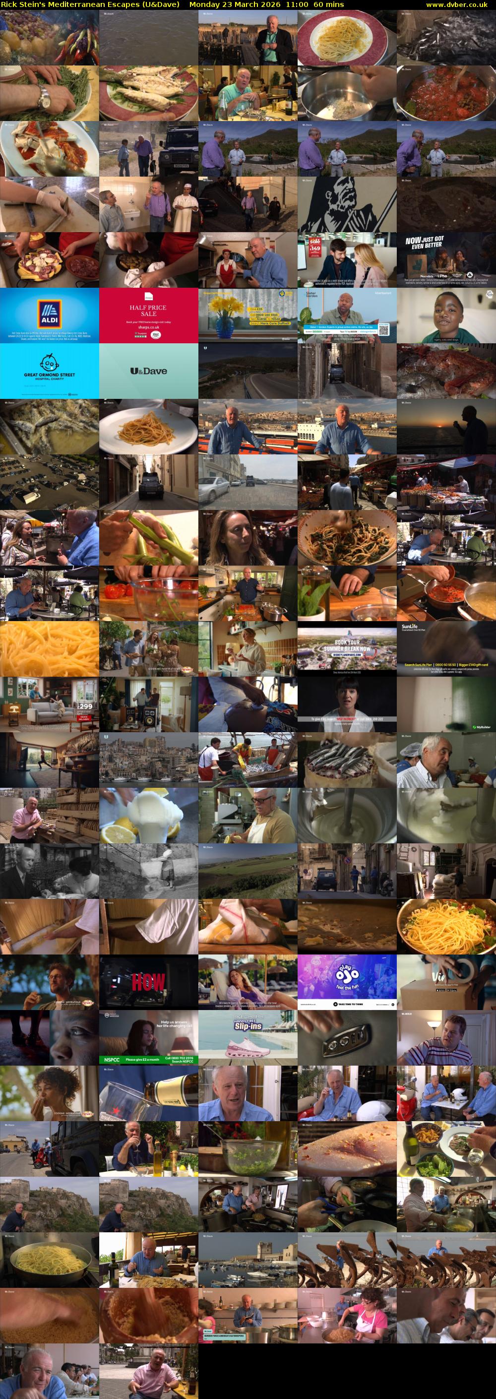 Rick Stein's Mediterranean Escapes (U&Dave) Monday 23 March 2026 11:00 - 12:00