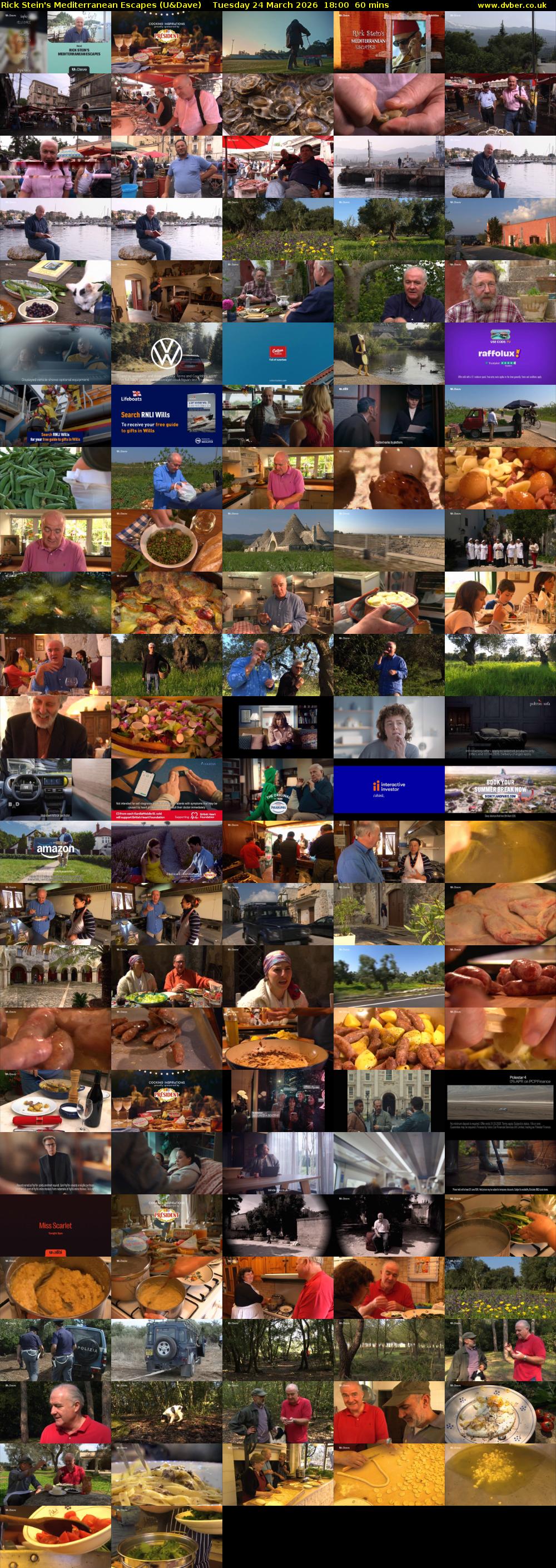 Rick Stein's Mediterranean Escapes (U&Dave) Tuesday 24 March 2026 18:00 - 19:00