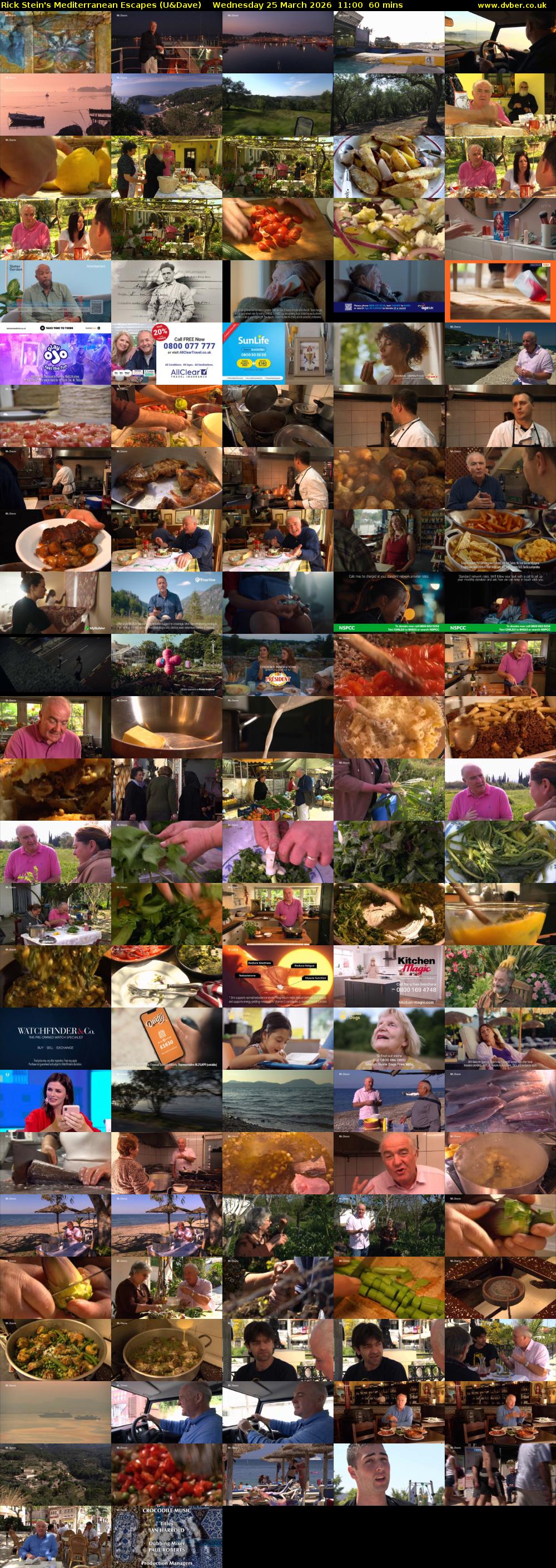 Rick Stein's Mediterranean Escapes (U&Dave) Wednesday 25 March 2026 11:00 - 12:00
