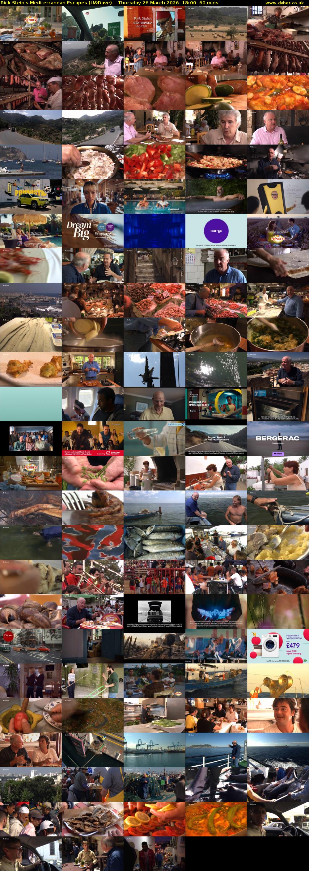 Rick Stein's Mediterranean Escapes (U&Dave) Thursday 26 March 2026 18:00 - 19:00
