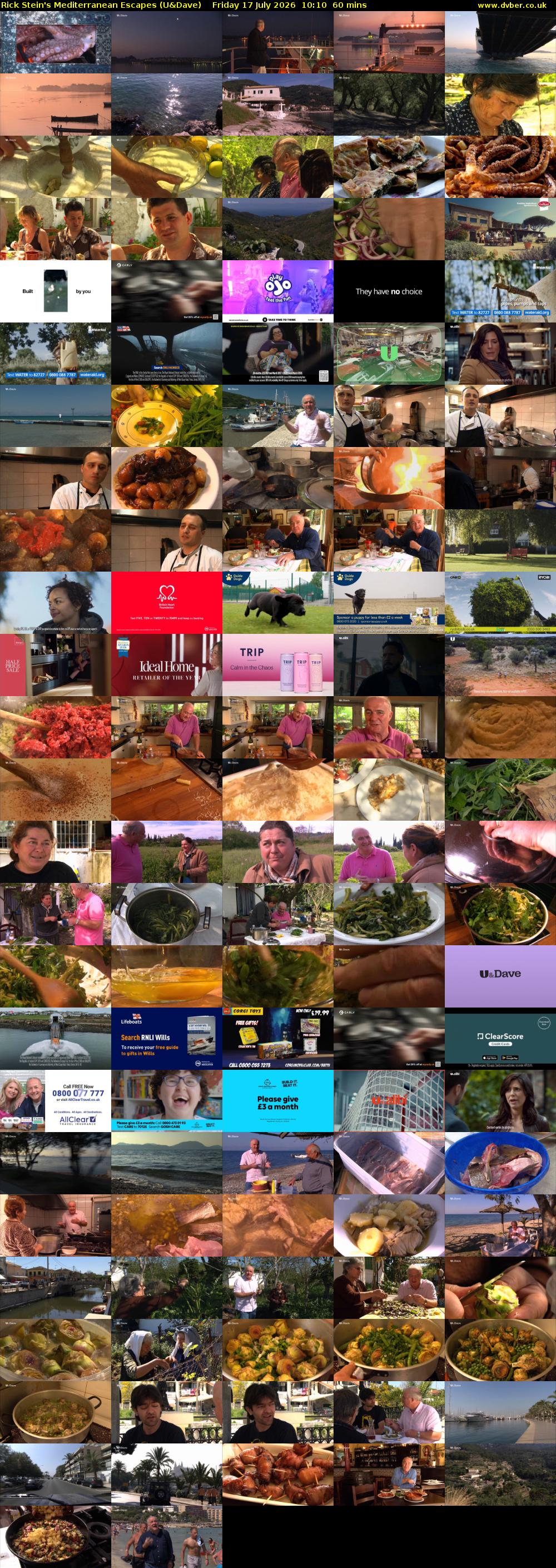 Rick Stein's Mediterranean Escapes (U&Dave) Friday 17 July 2026 10:10 - 11:10