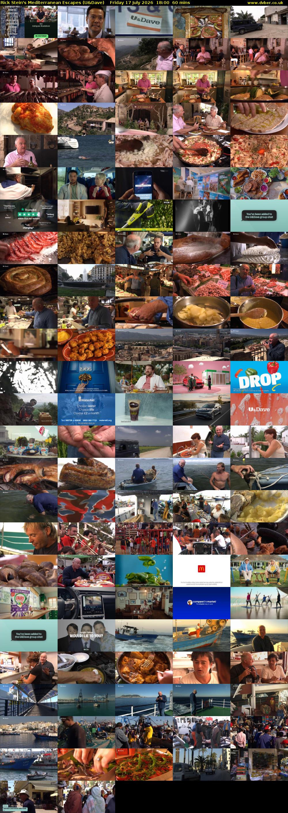 Rick Stein's Mediterranean Escapes (U&Dave) Friday 17 July 2026 18:00 - 19:00