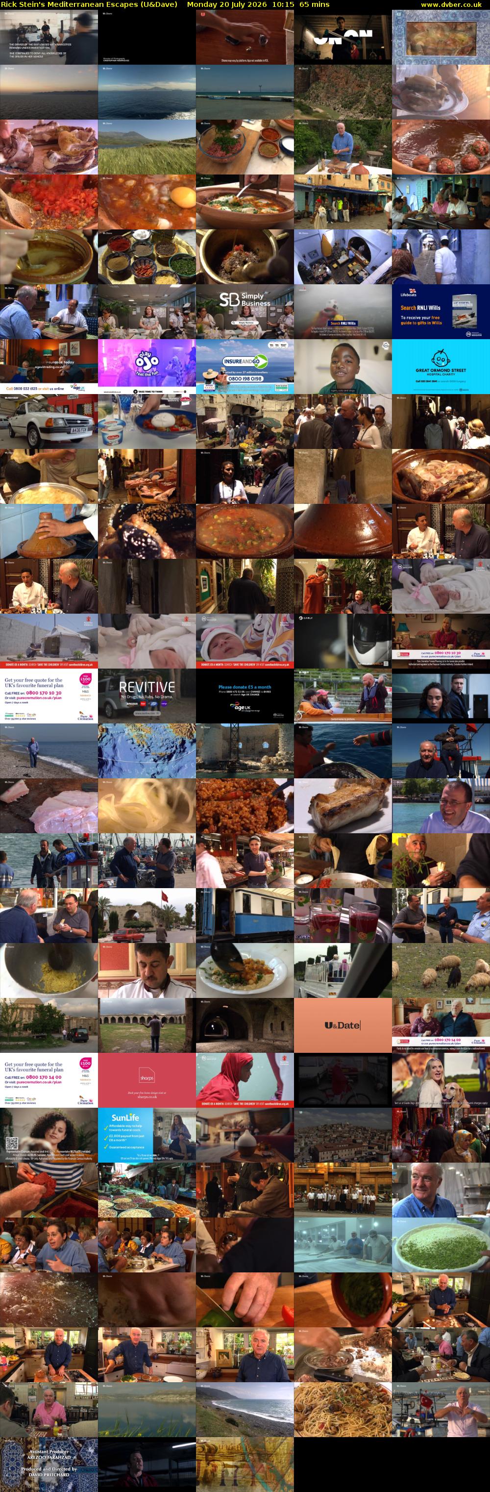 Rick Stein's Mediterranean Escapes (U&Dave) Monday 20 July 2026 10:15 - 11:20