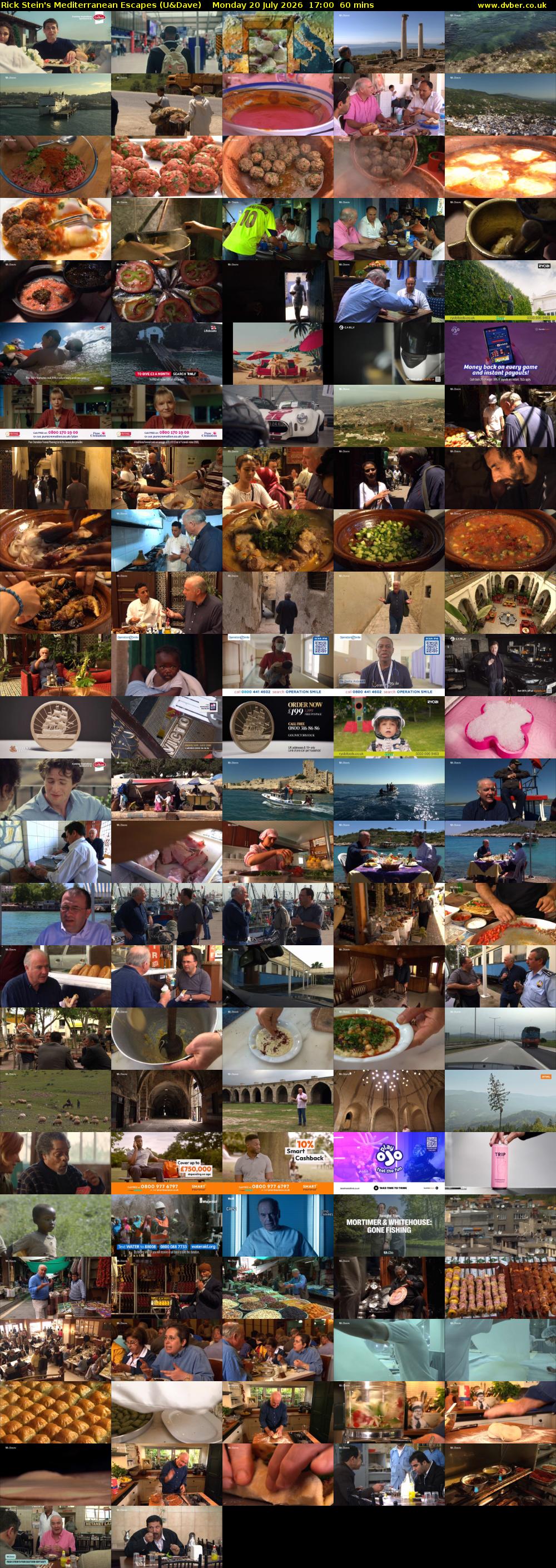 Rick Stein's Mediterranean Escapes (U&Dave) Monday 20 July 2026 17:00 - 18:00