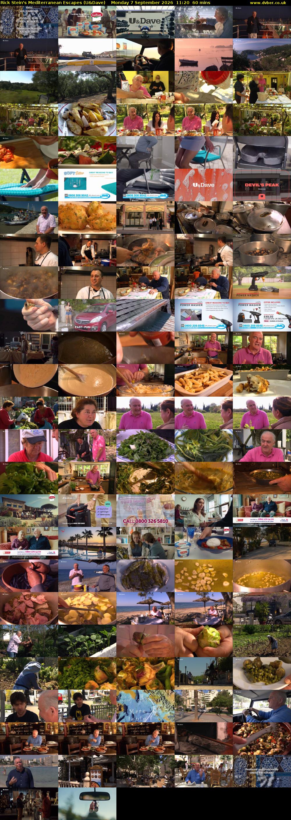 Rick Stein's Mediterranean Escapes (U&Dave) Monday 7 September 2026 11:20 - 12:20