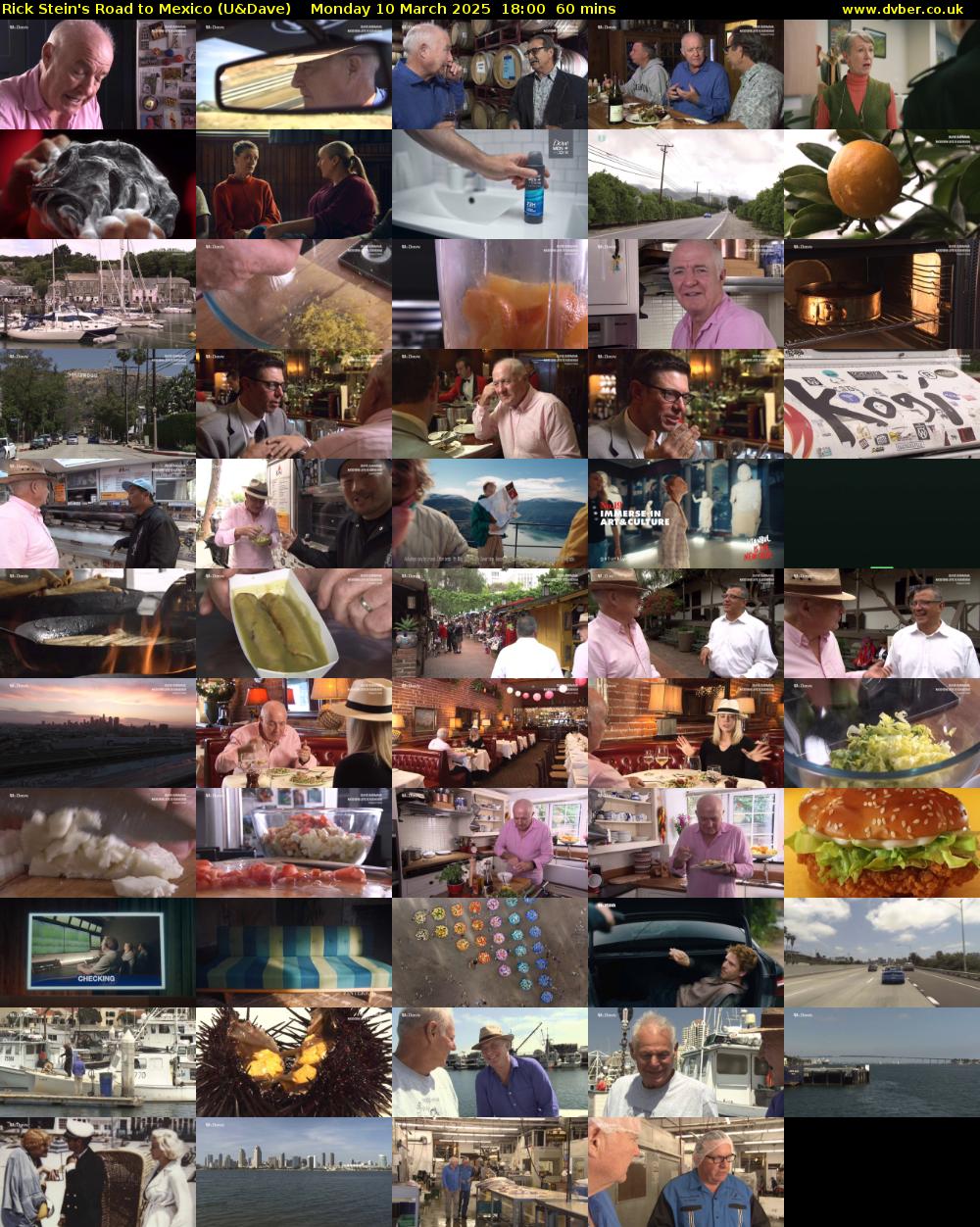 Rick Stein's Road to Mexico (U&Dave) Monday 10 March 2025 18:00 - 19:00