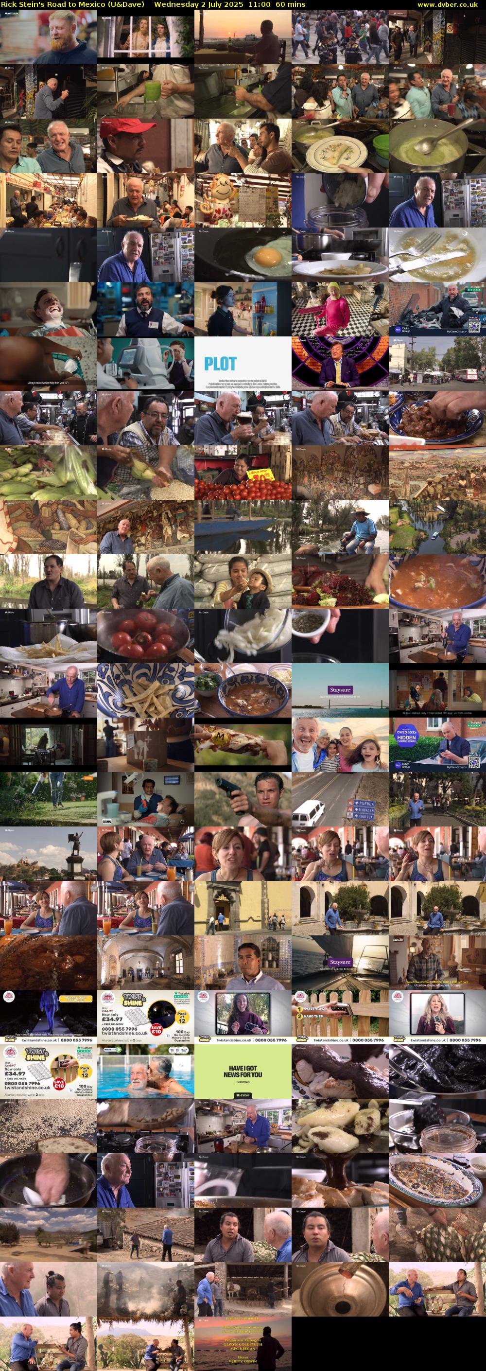 Rick Stein's Road to Mexico (U&Dave) Wednesday 2 July 2025 11:00 - 12:00