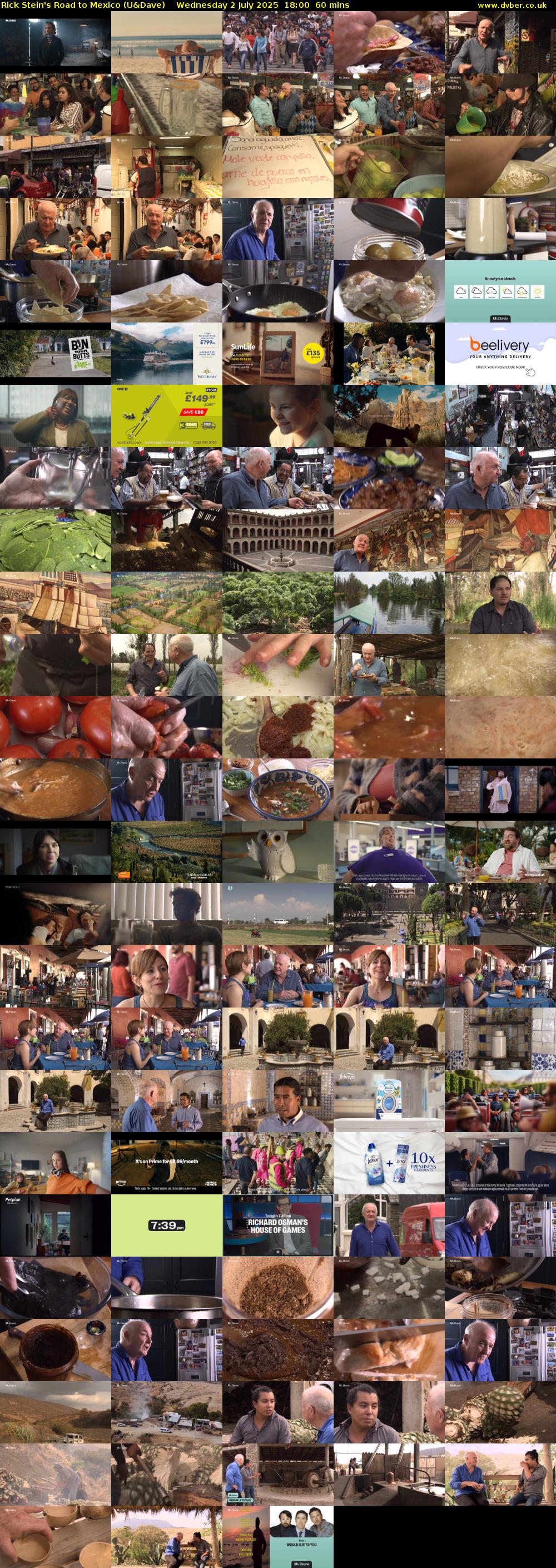 Rick Stein's Road to Mexico (U&Dave) Wednesday 2 July 2025 18:00 - 19:00