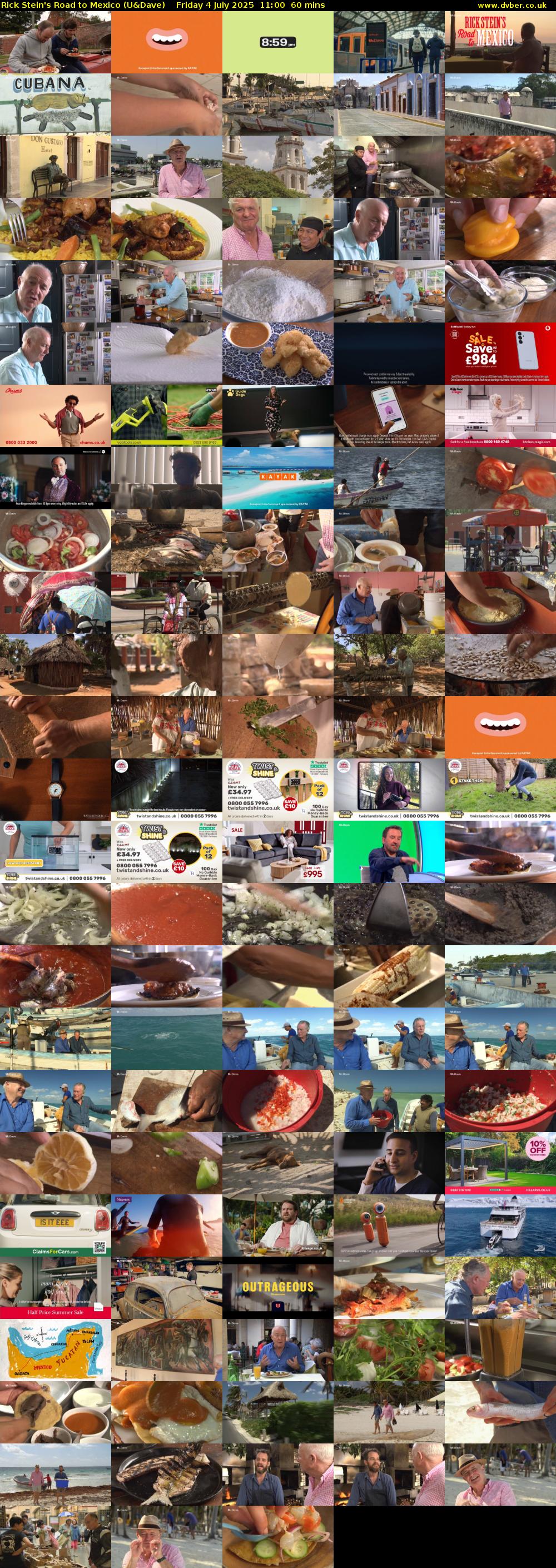 Rick Stein's Road to Mexico (U&Dave) Friday 4 July 2025 11:00 - 12:00