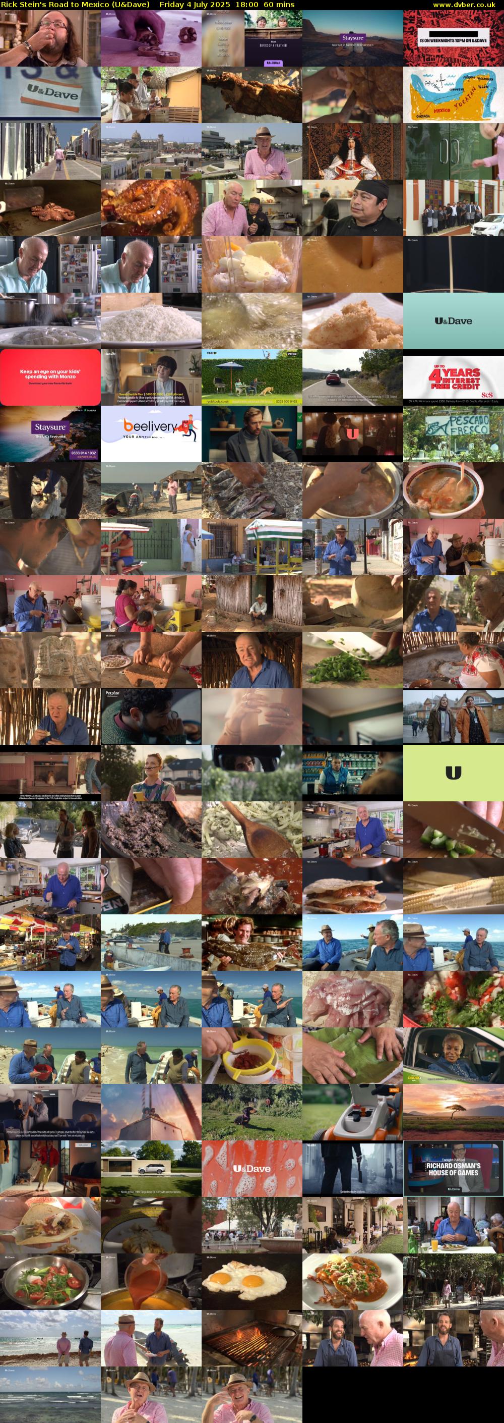 Rick Stein's Road to Mexico (U&Dave) Friday 4 July 2025 18:00 - 19:00