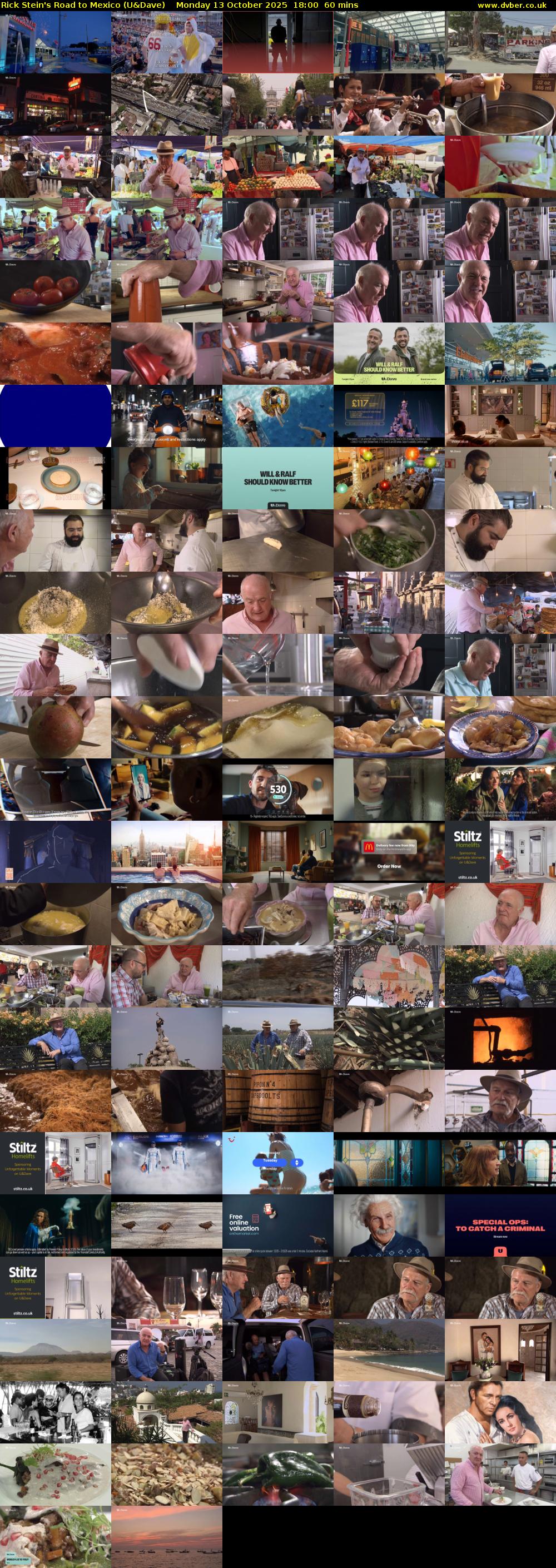 Rick Stein's Road to Mexico (U&Dave) Monday 13 October 2025 18:00 - 19:00