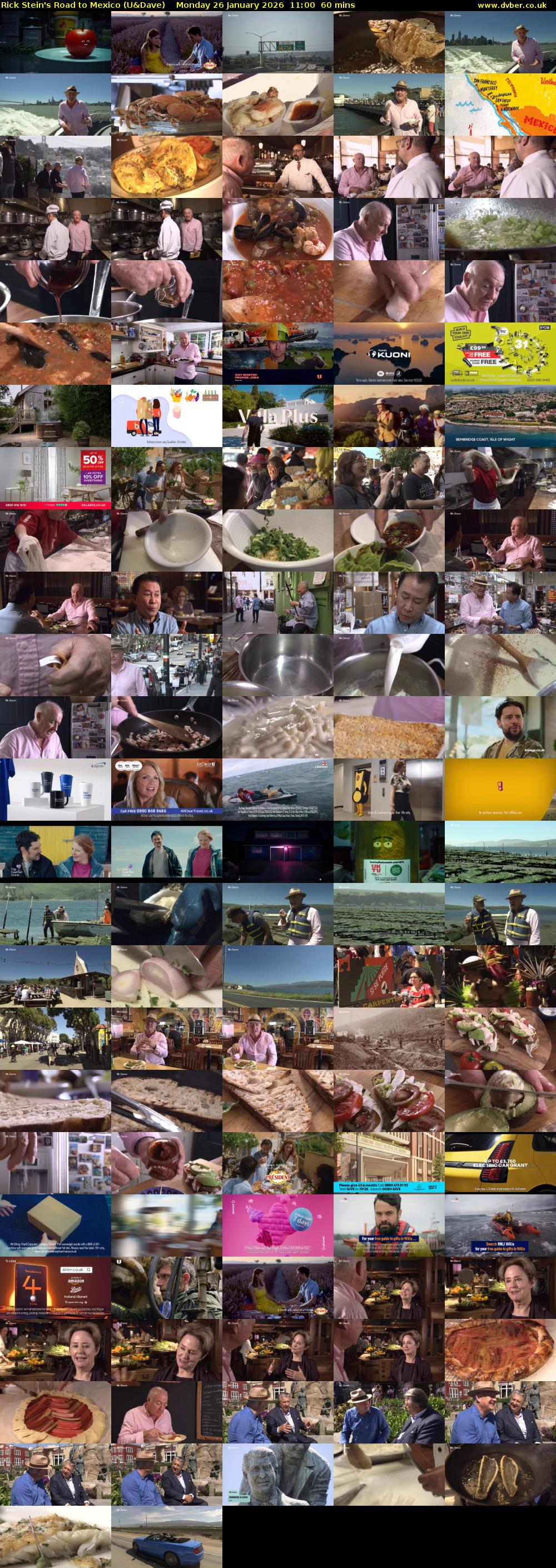 Rick Stein's Road to Mexico (U&Dave) Monday 26 January 2026 11:00 - 12:00