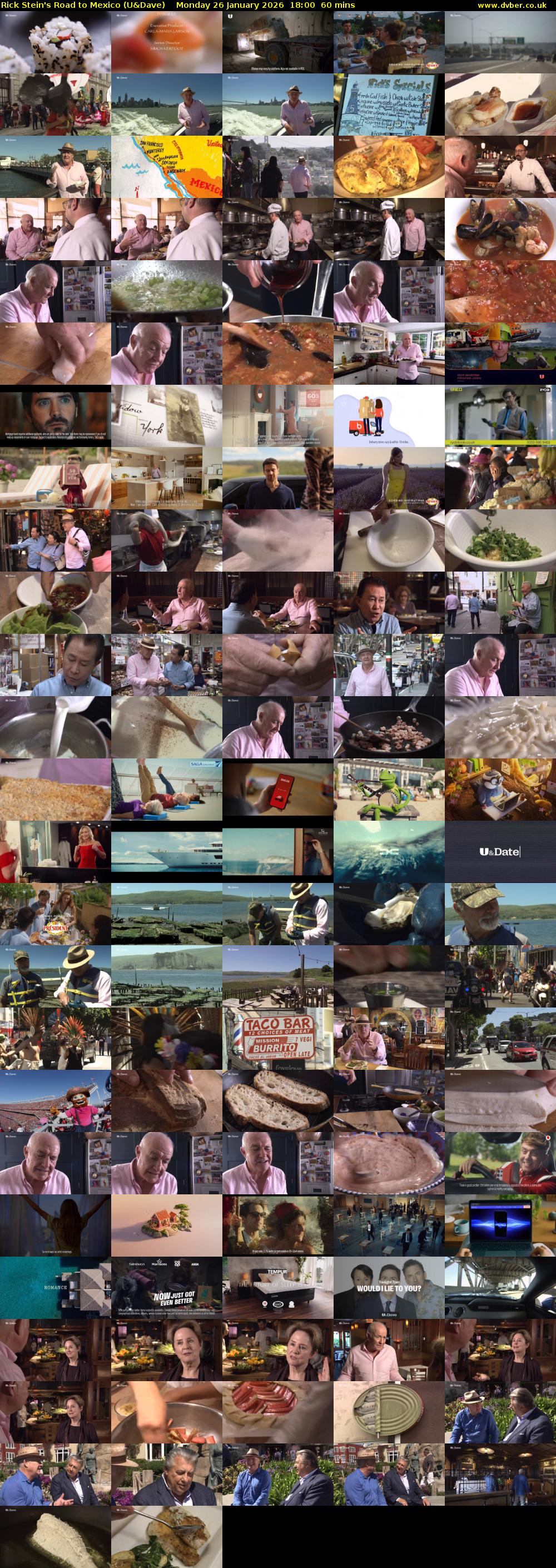 Rick Stein's Road to Mexico (U&Dave) Monday 26 January 2026 18:00 - 19:00